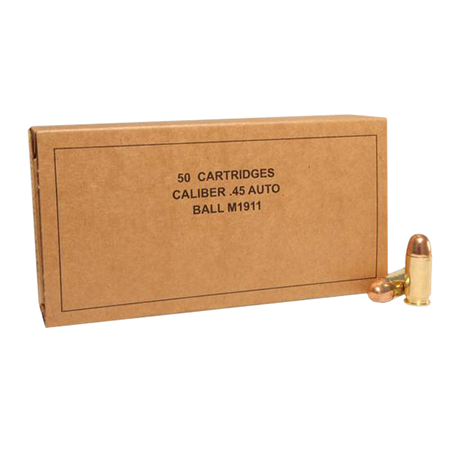 Image of Winchester Service Grade Handgun Ammo - .45 Automatic Colt Pistol - 230 Grain - 50 Grains