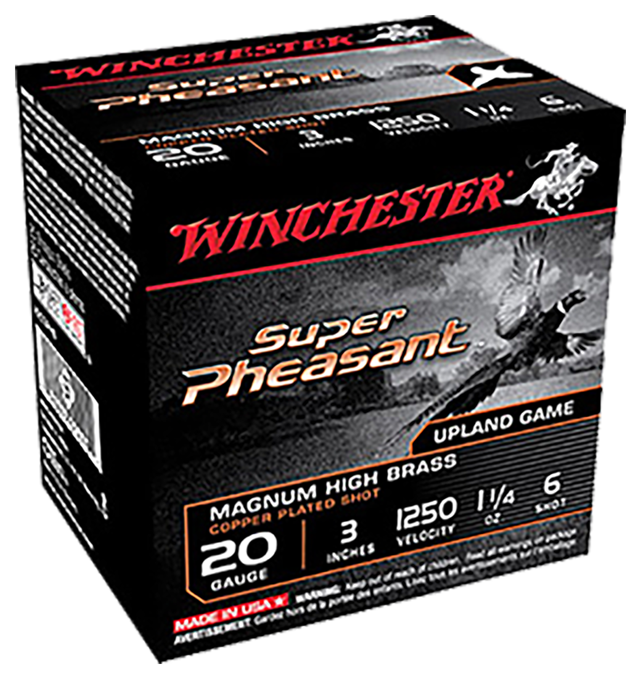 Winchester Super Pheasant 20-Ga. 3″ 1-1/4 oz. Shotshells - #6 - 25 Rounds - Winchester