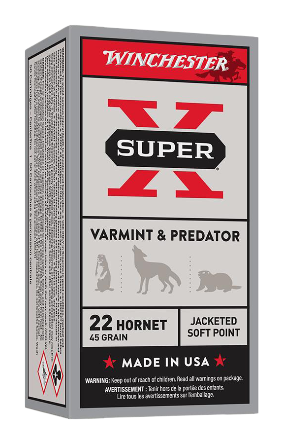 Image of Winchester 22 Hornet 45 Grain Jacketed Soft Point 50 Rd