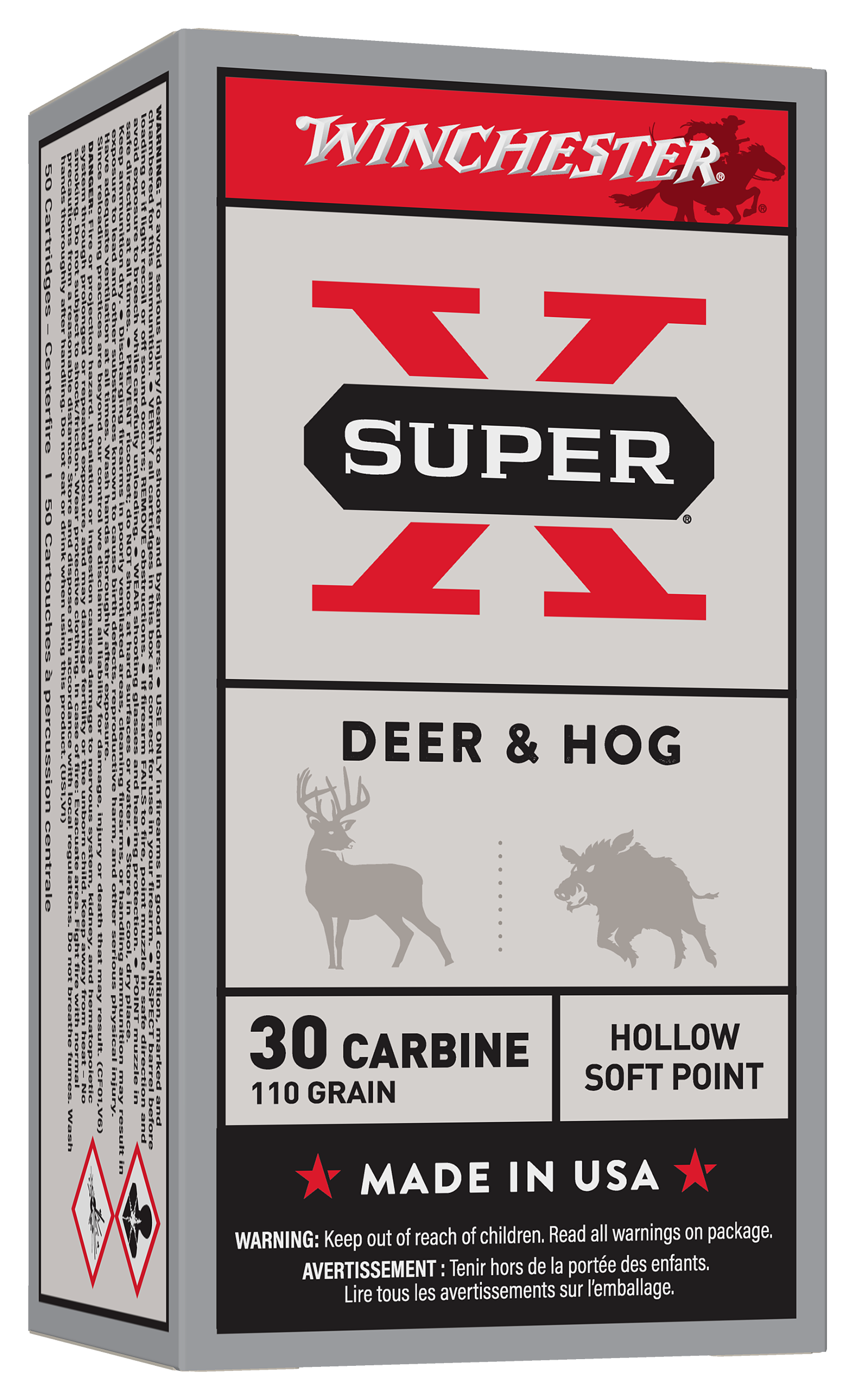 Image of Winchester Super-X .30 Carbine 110 Grain Rifle Ammo