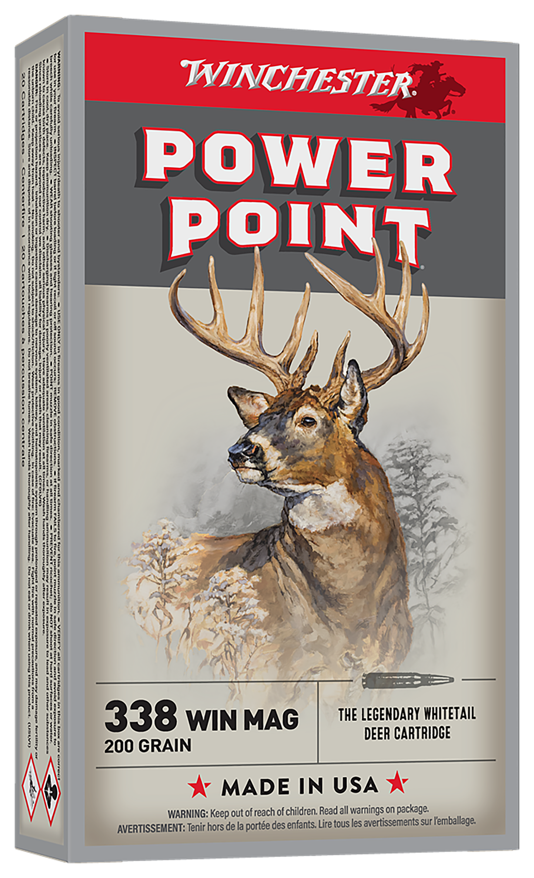 Image of Winchester Super-X Power Point .338 Win Magnum 200 Grain Centerfire Rifle Ammo