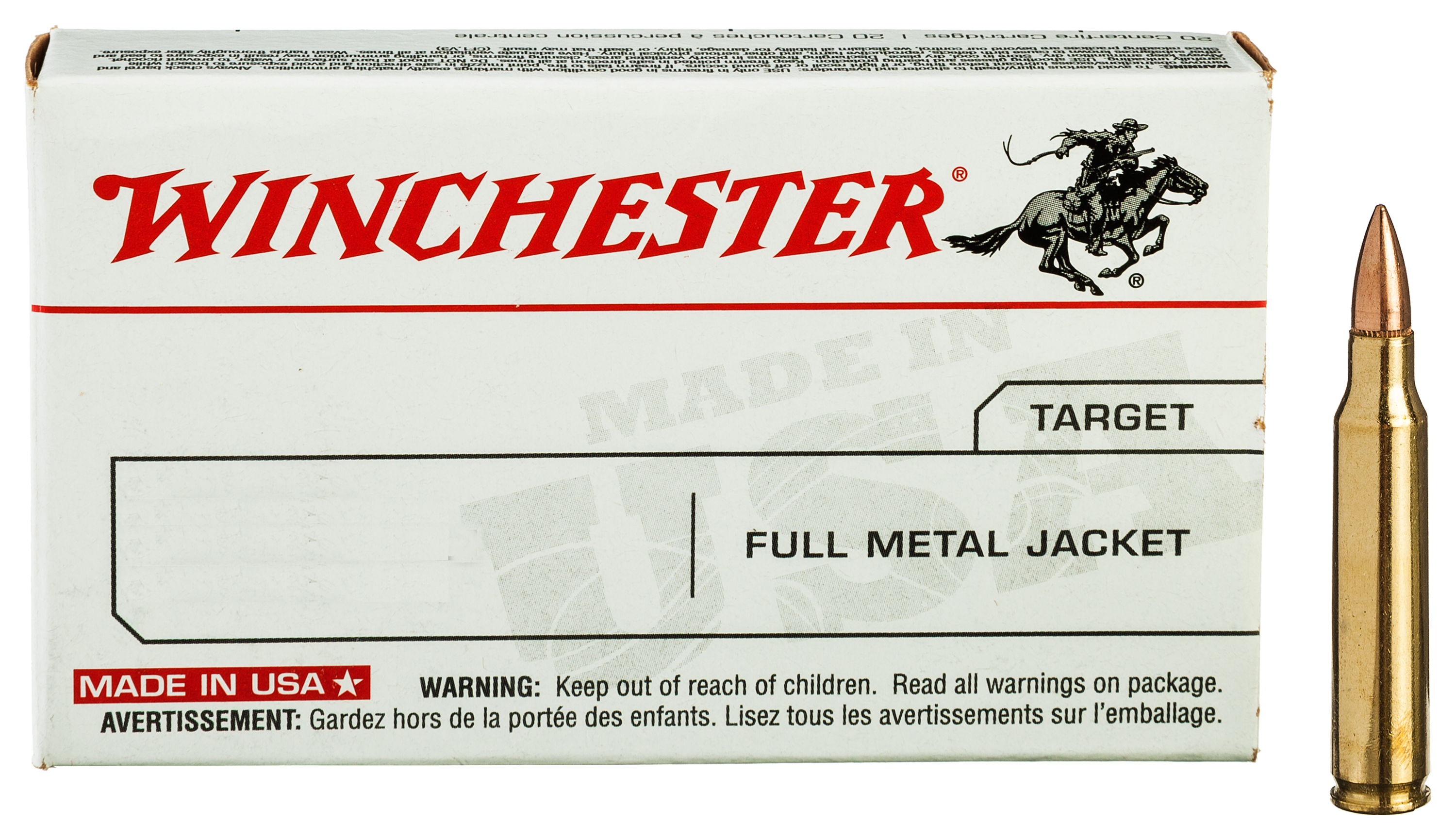 Image of Winchester USA Target .30-06 Springfield 147 Grain FMJ Centerfire Rifle Ammo