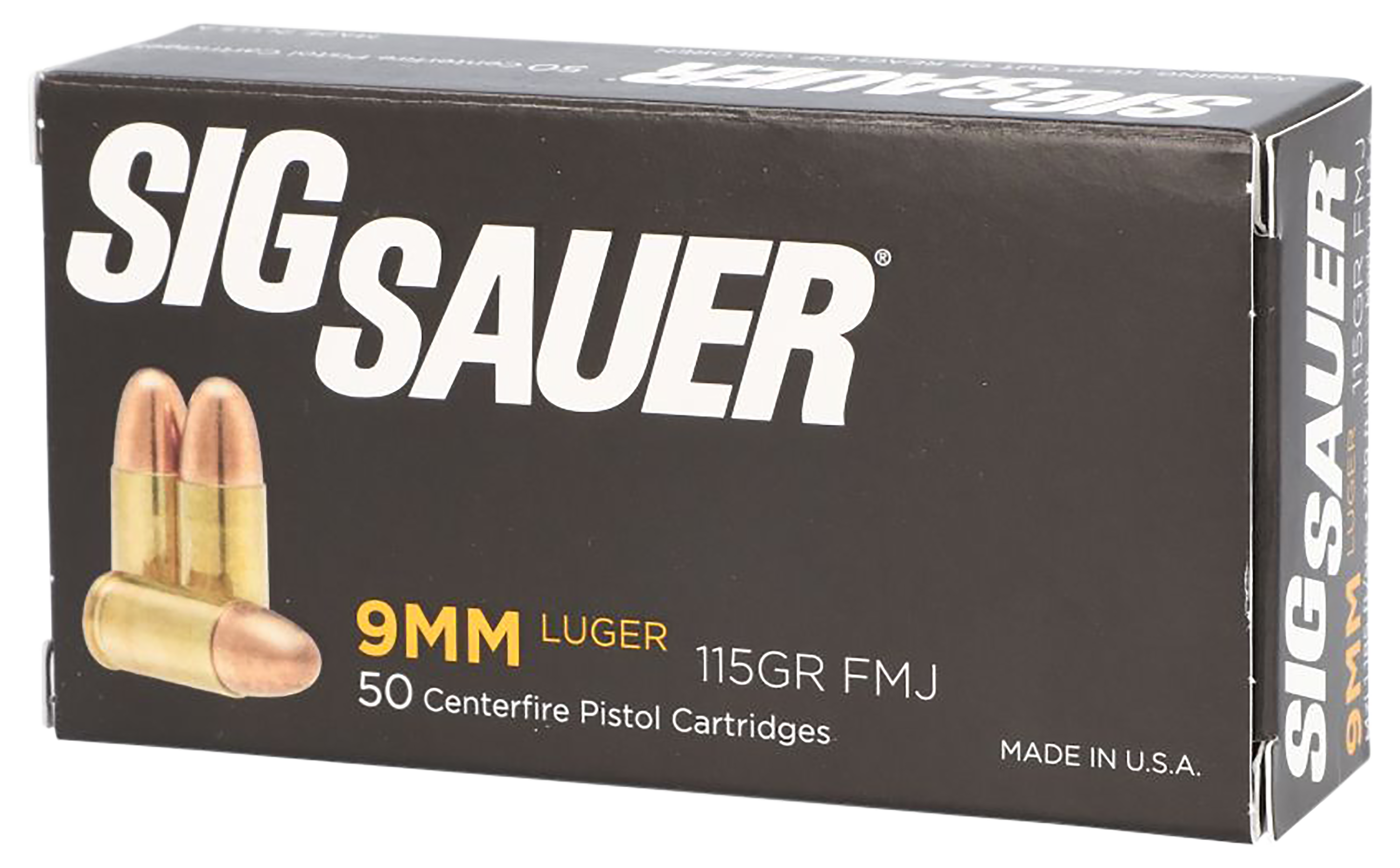 Sig Sauer Elite Performance 9mm 115 Grain FMJ Handgun Ammo