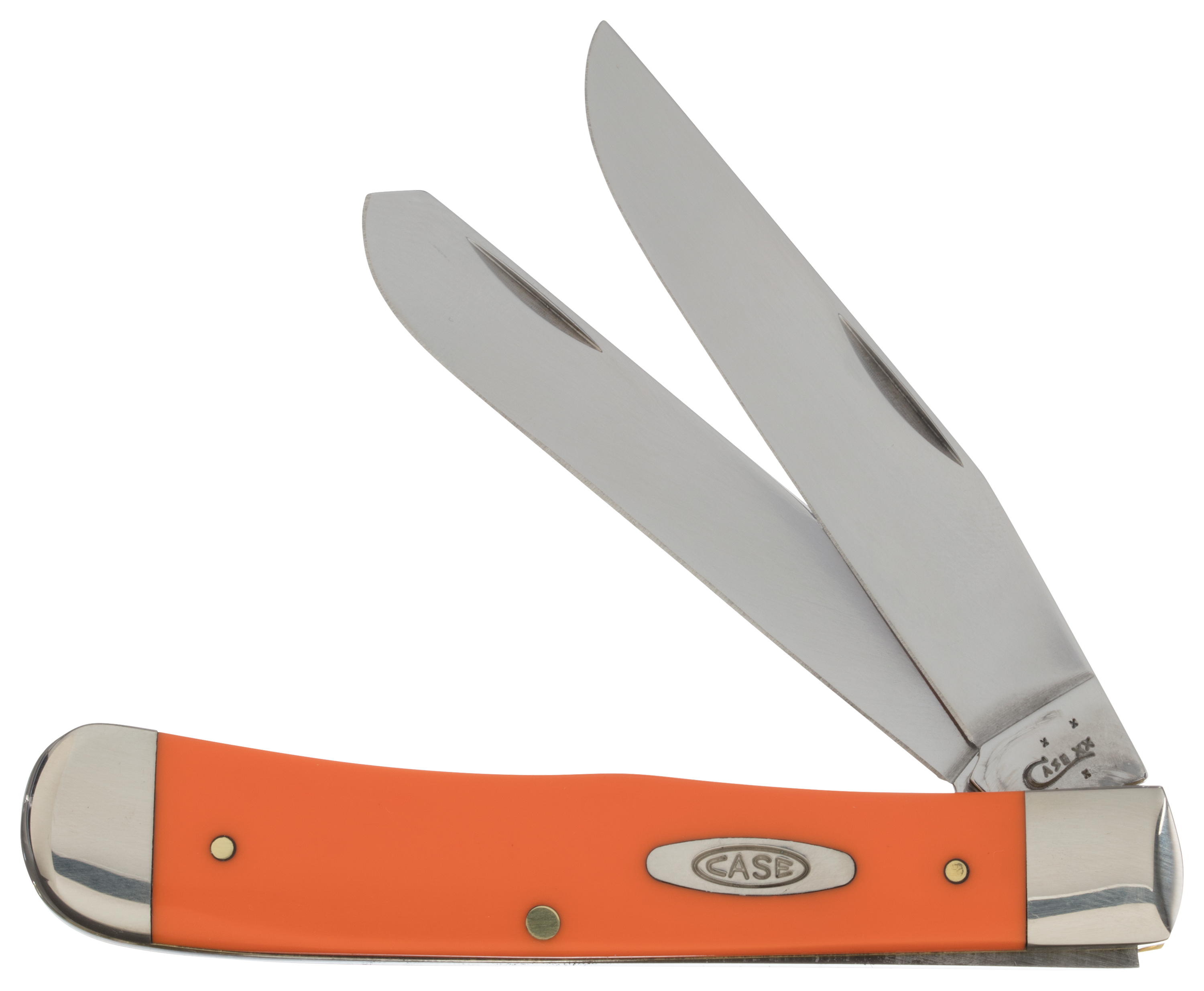 Case Smooth Orange Synthetic Trapper Pocket Knife