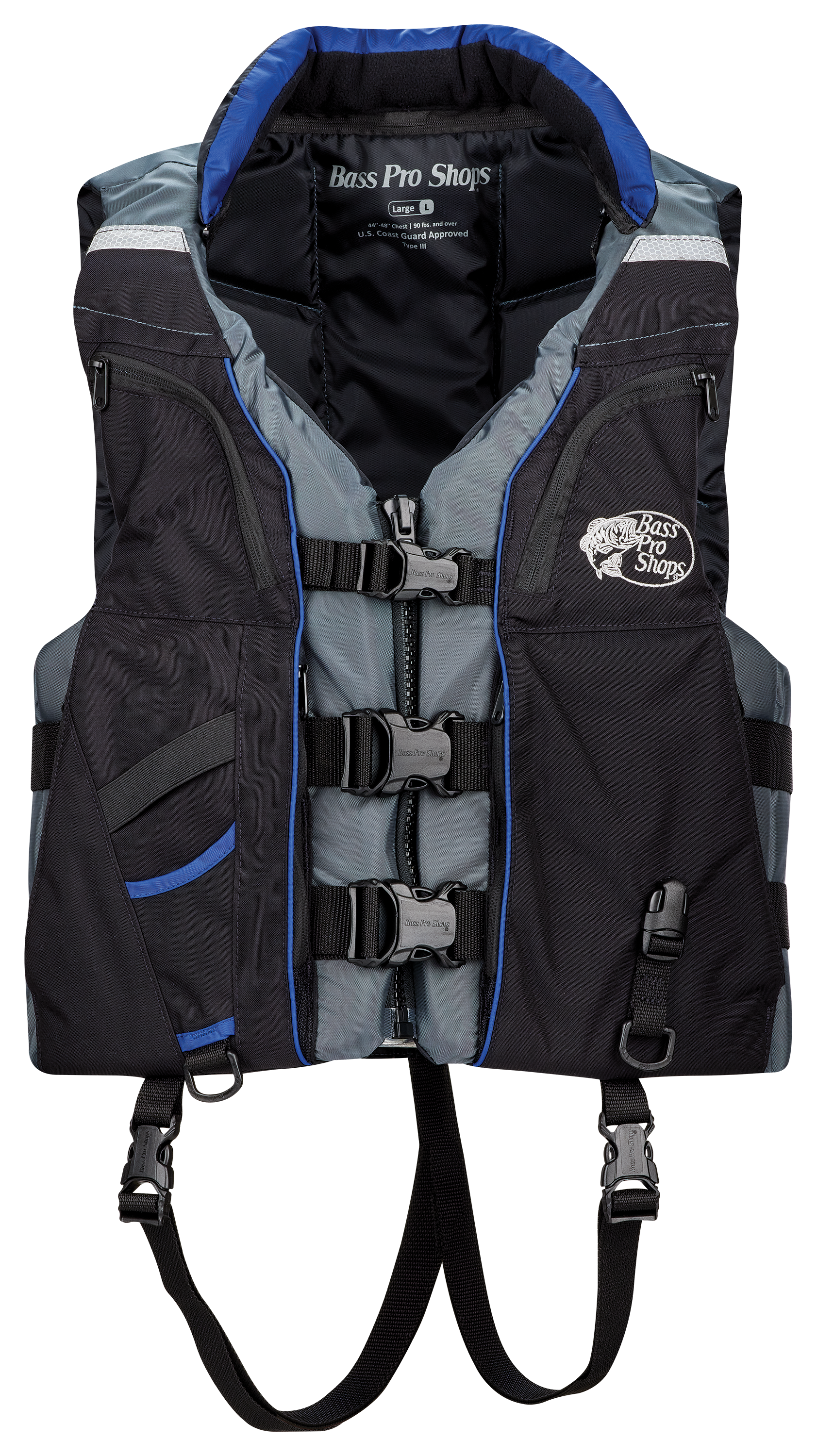 Bass Pro Shops Platinum Series Fishing Life Jacket - Blue - 4XL