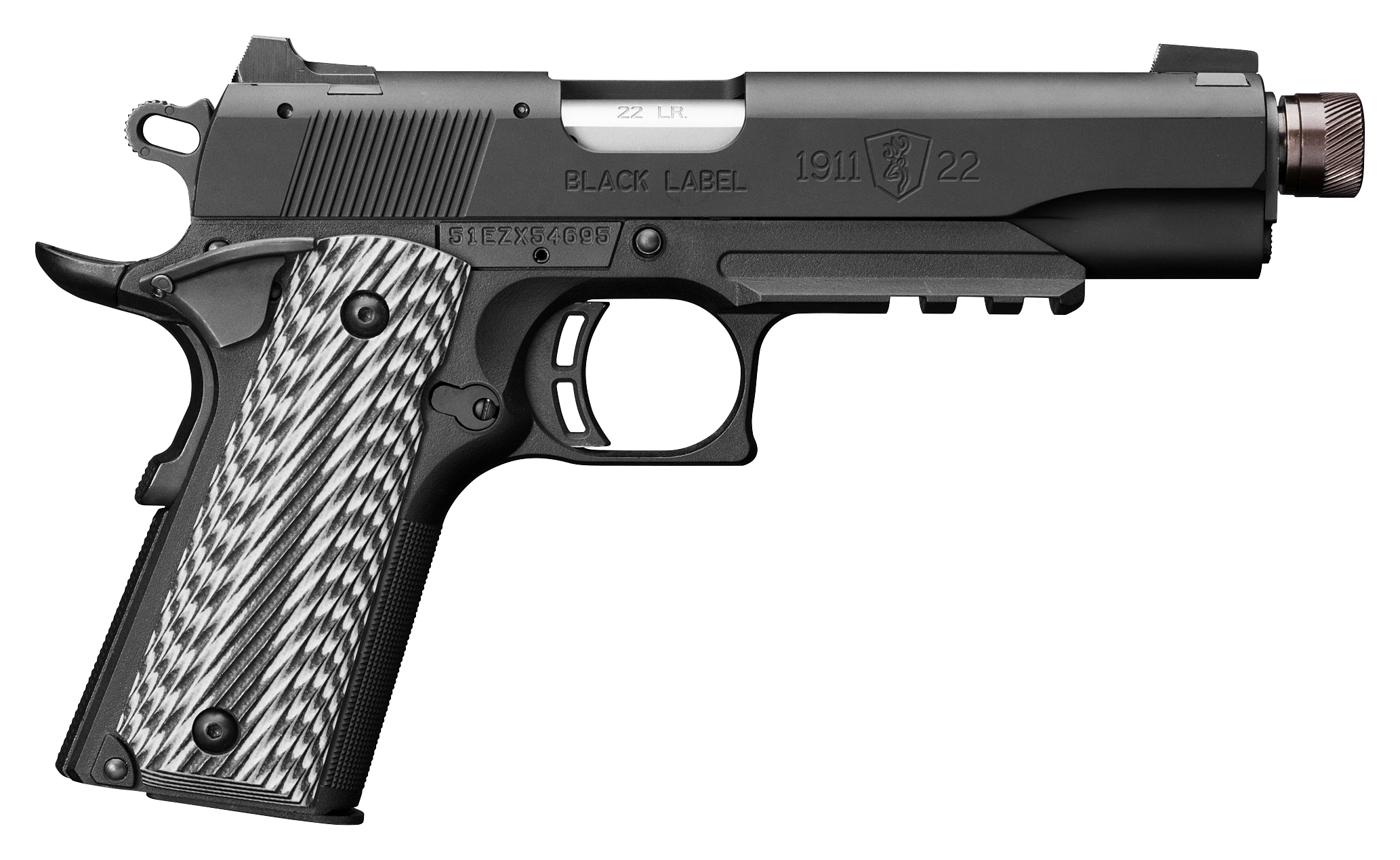 Browning 191122 Black Label FullSize SuppressorReady SemiAuto Rimfire Pistol