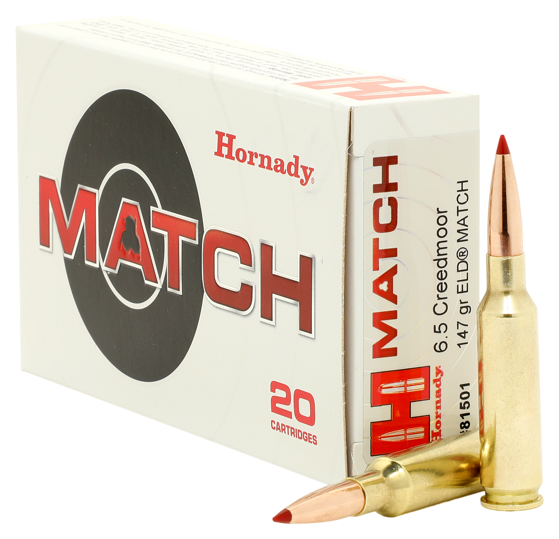 Hornady ELD Match Centerfire Rifle Ammo - 6.5 Creedmoor - 147 Grain