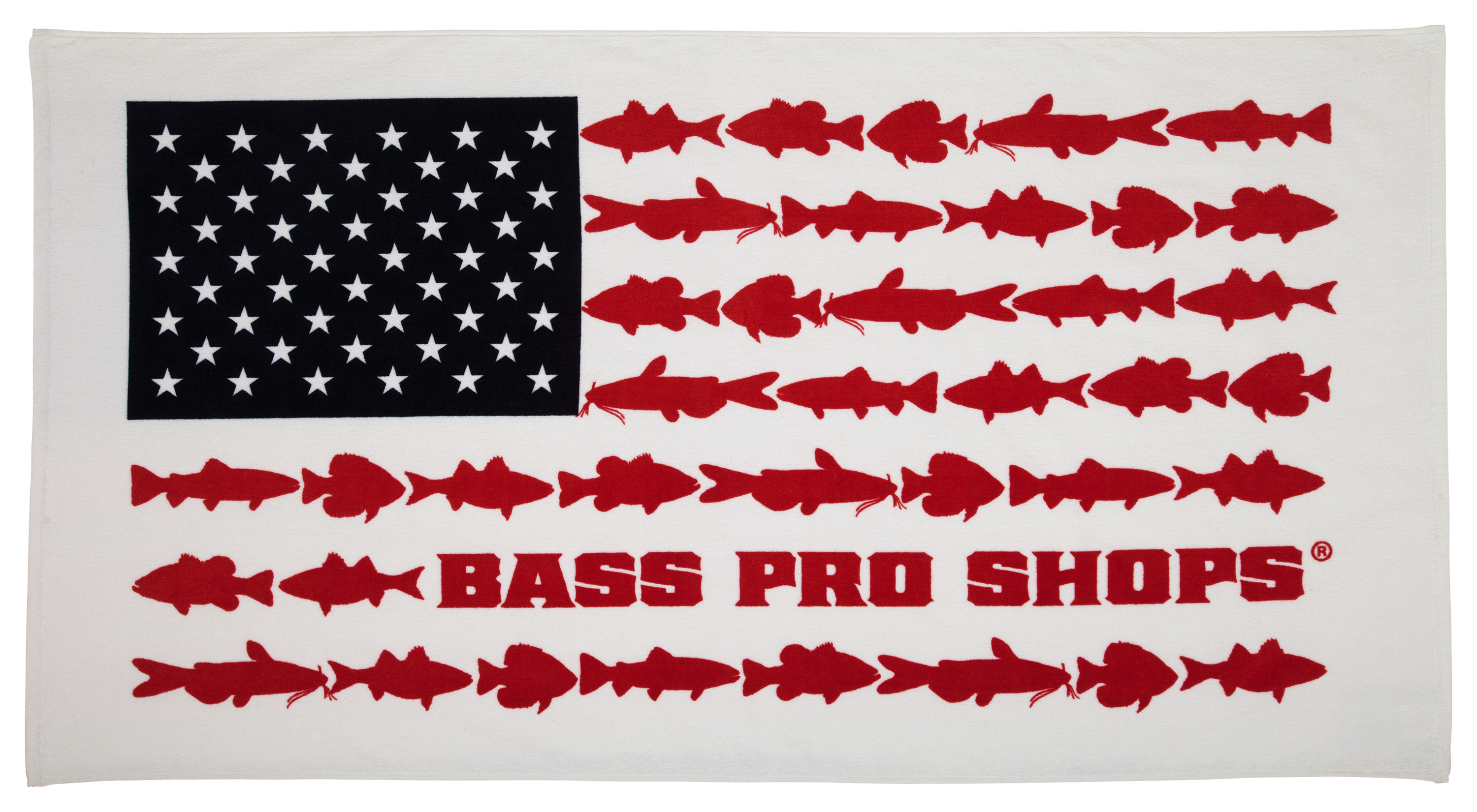 Bass Pro Shops Fish Flag Premium Beach Towel