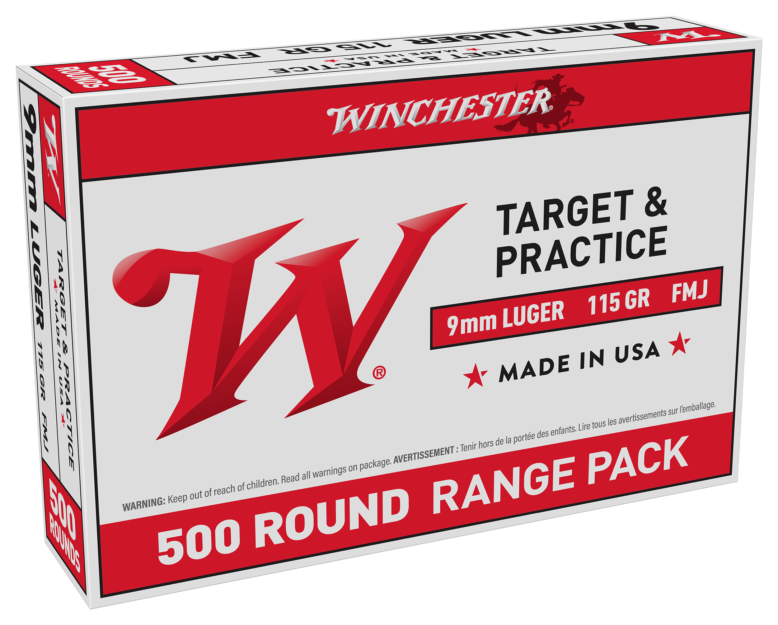 Winchester USA Handgun Ammo Bulk Pack - 9mm - 115 Grain