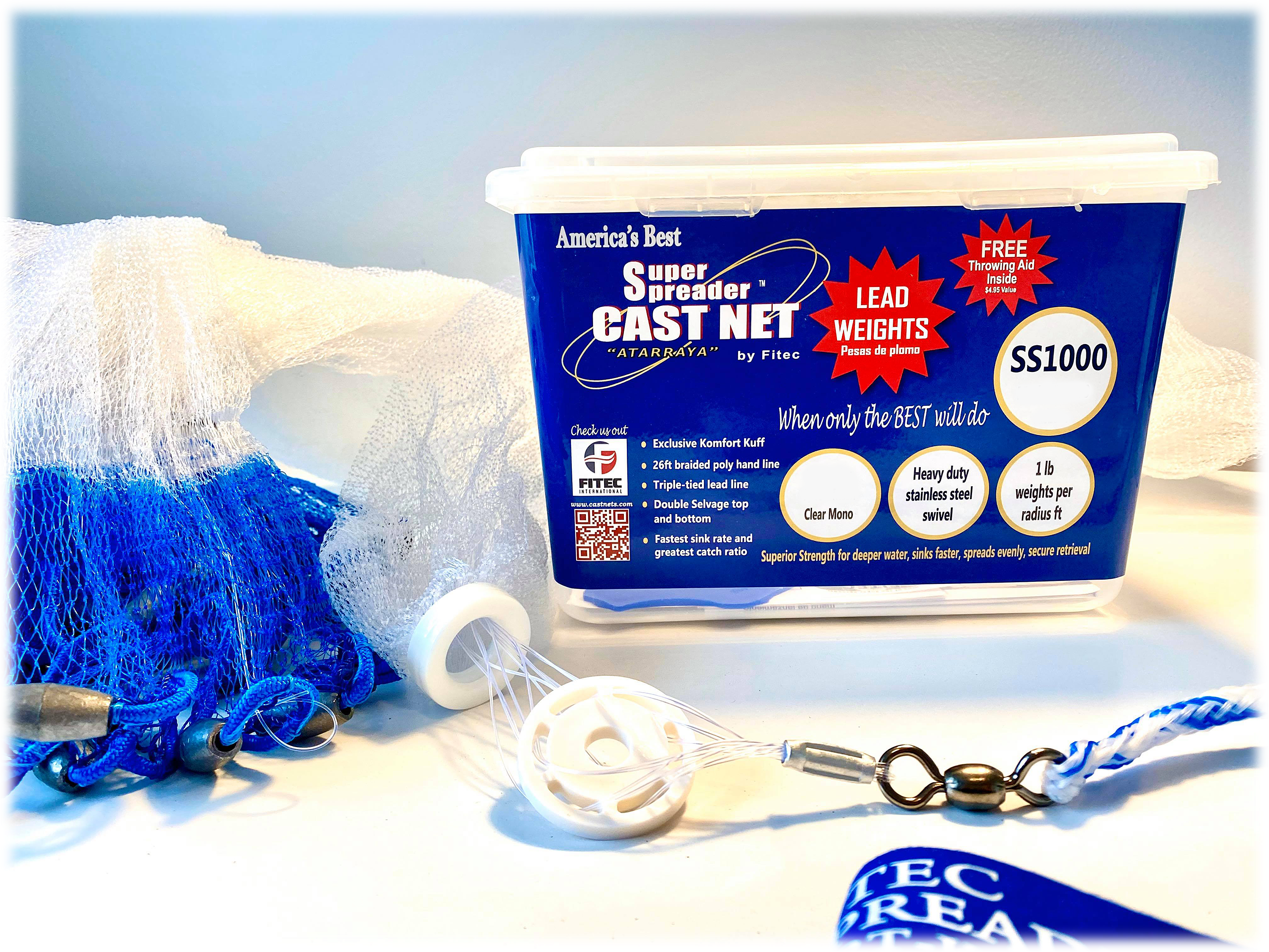 Fitec Cast Net with Tape - Super Spreader GS1000 Malaysia