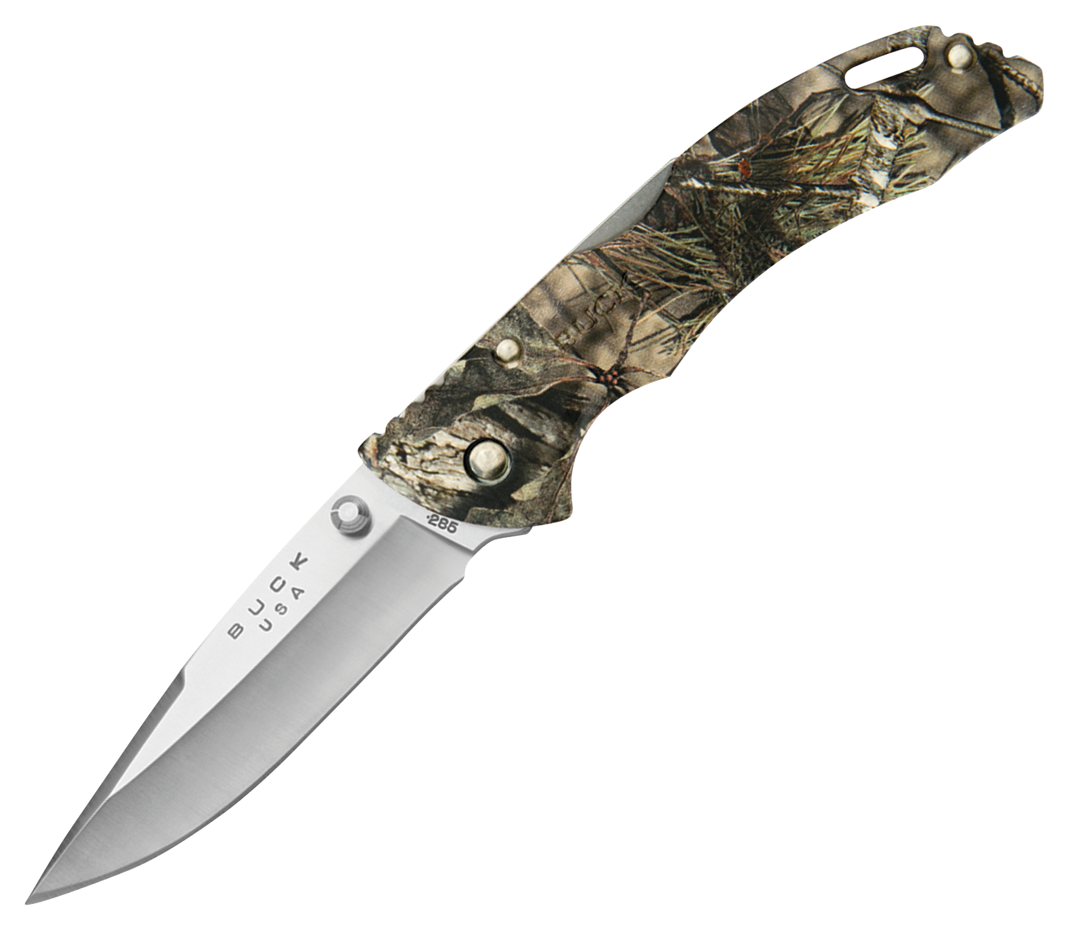 Buck Bantam Camo Drop Point Folding Knife - Mossy Oak Break-Up Country
