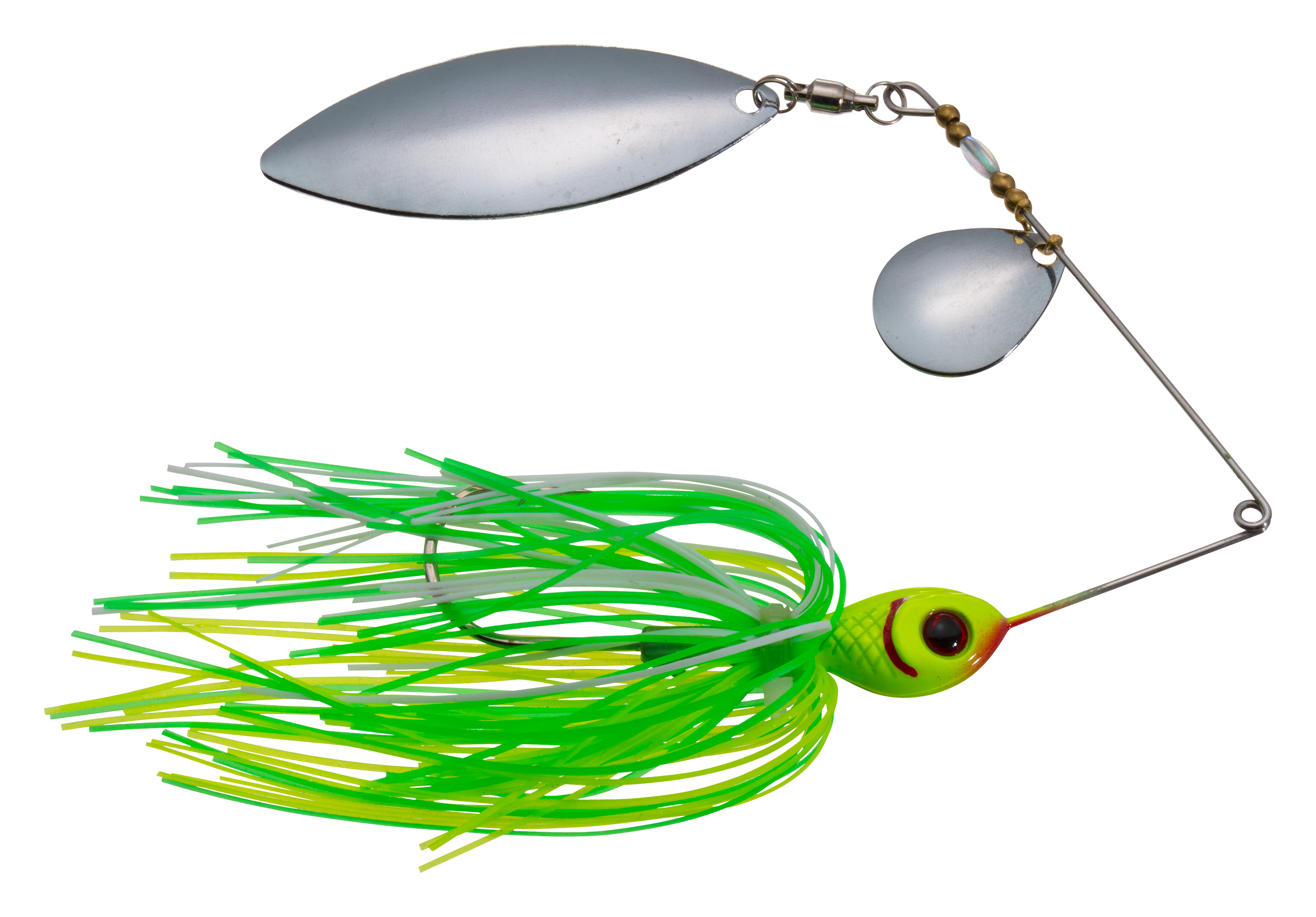 Bass Pro Shops Muskie Angler Closed-Loop Spinnerbait - Green/Chartreuse