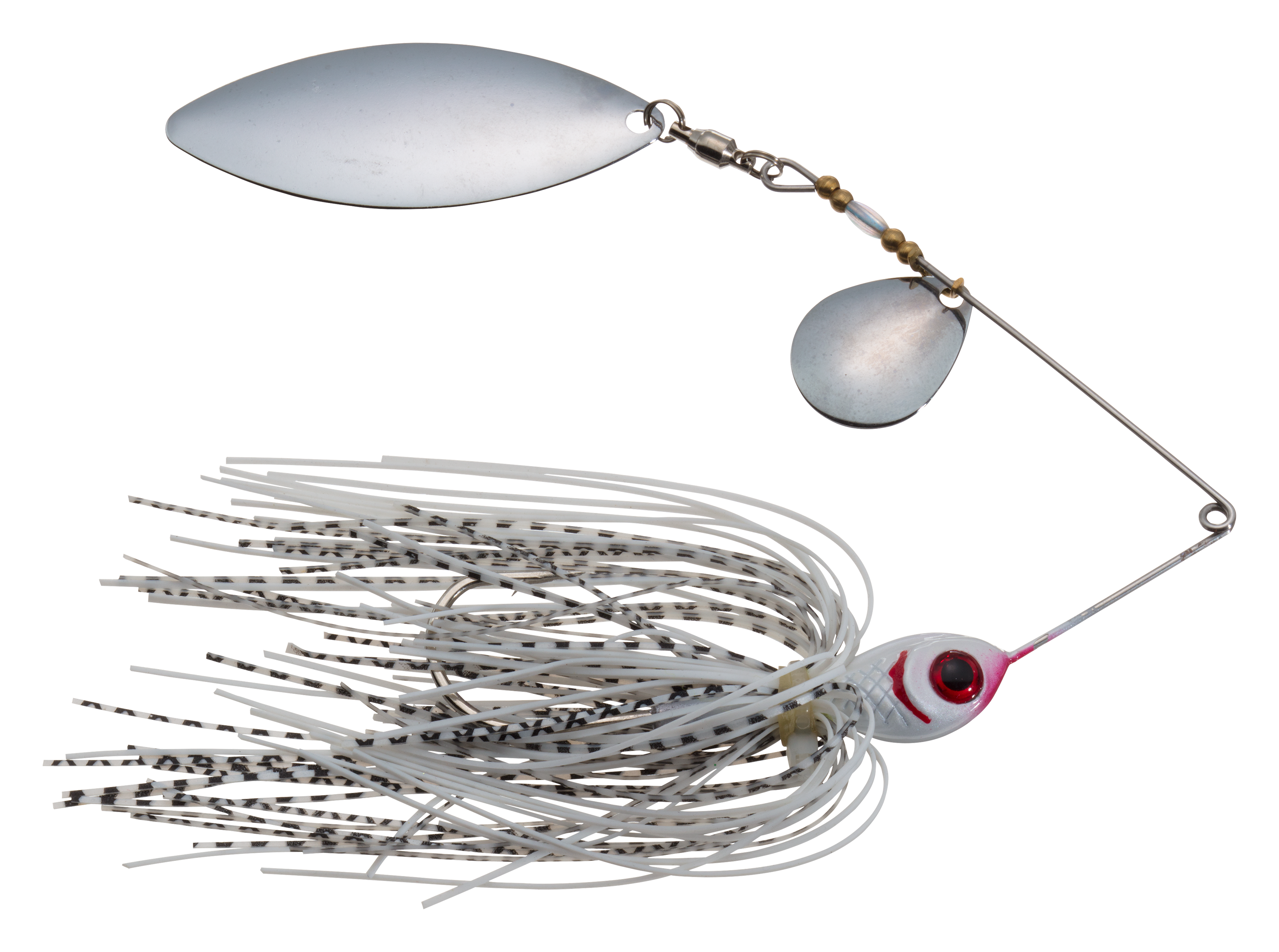 Bass Pro Shops Muskie Angler Closed-Loop Spinnerbait - White