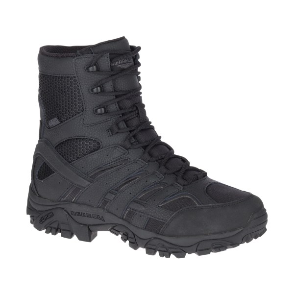 Merrell Moab 2 Waterproof Tactical Boots for Men - Black - 8M