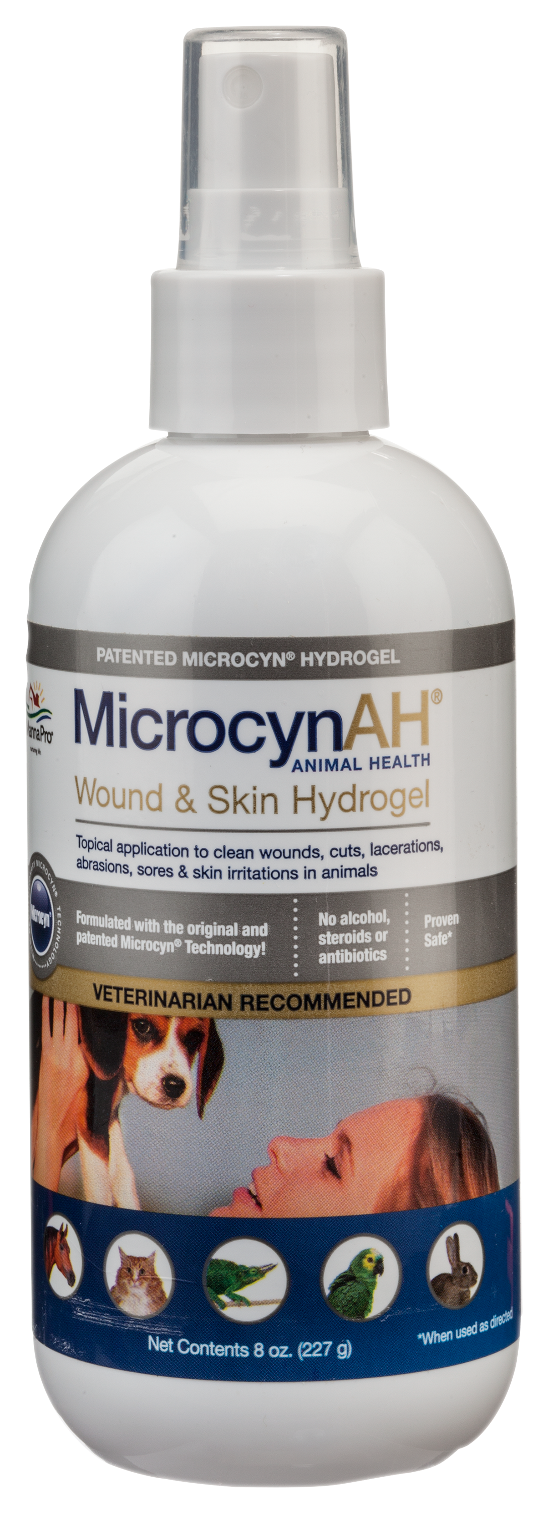 MicrocynAH Wound and Skin Hydrogel for Animals - 8 oz.