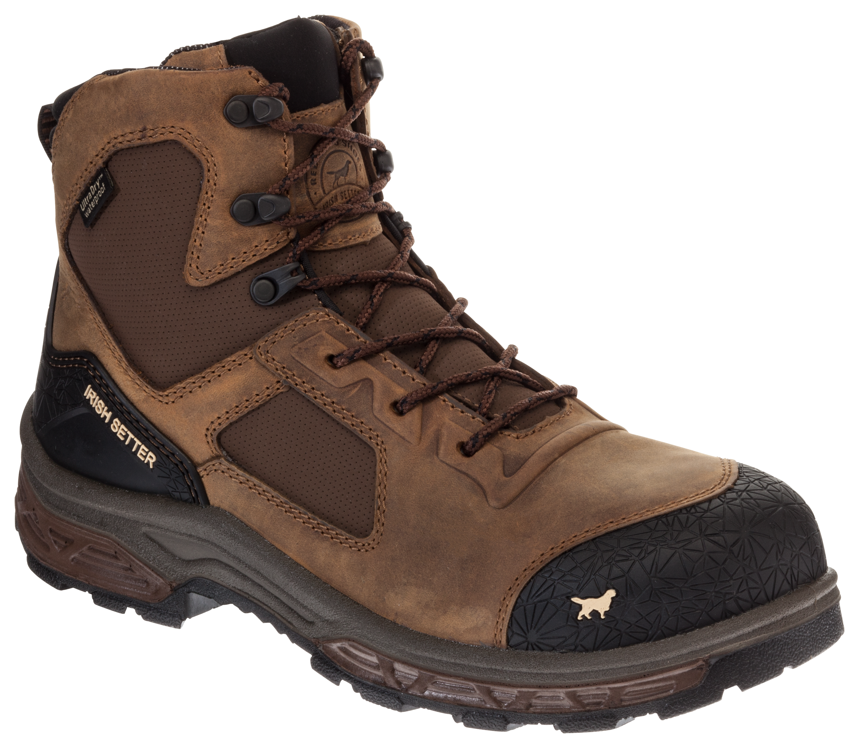 Irish Setter Kasota Waterproof Side-Zip Safety Toe Work Boots for Men - Bro