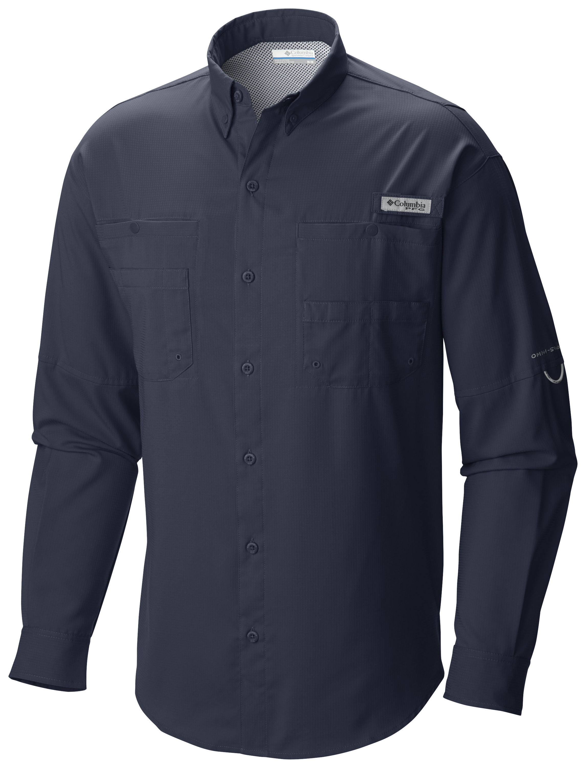 Image of Columbia Tamiami II Long-Sleeve Button-Down Shirt - Collegiate Navy