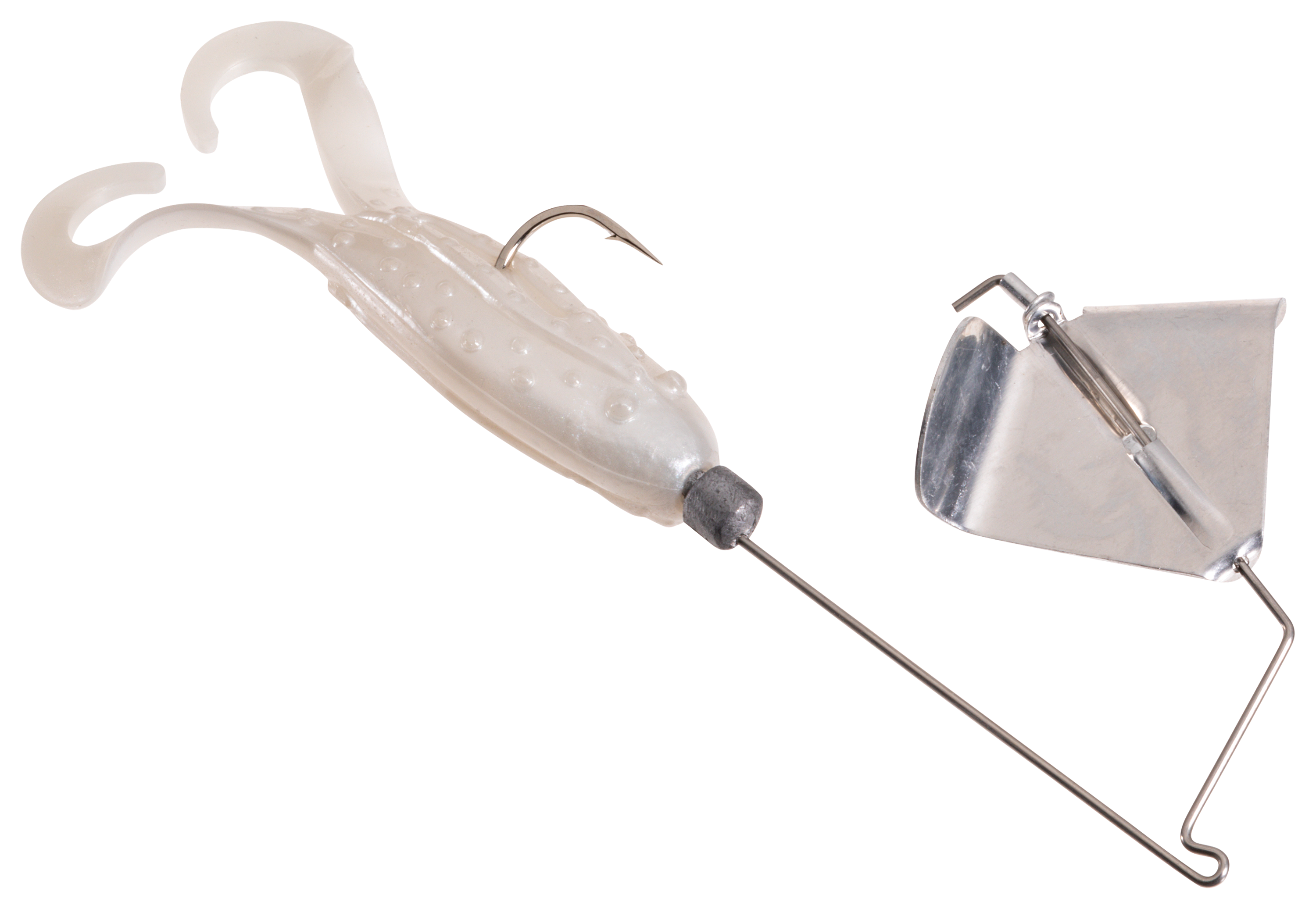 Bass Pro Shops Enticer Buzzn Humpin Toad Buzzbait - Pearl White