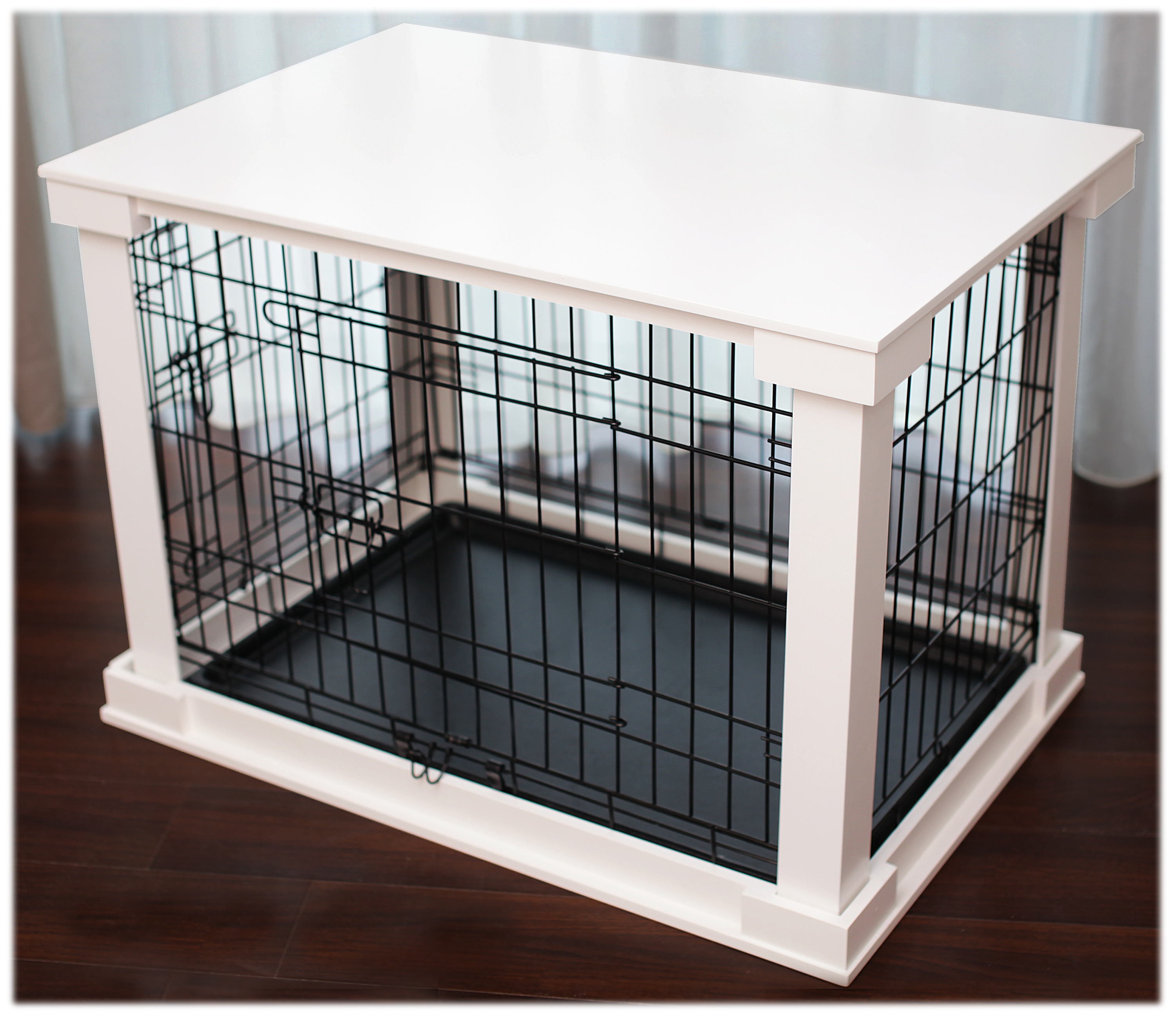 100009696-2409439 Merry Products Pet Crate with Crate Cover - White  sku 100009696-2409439