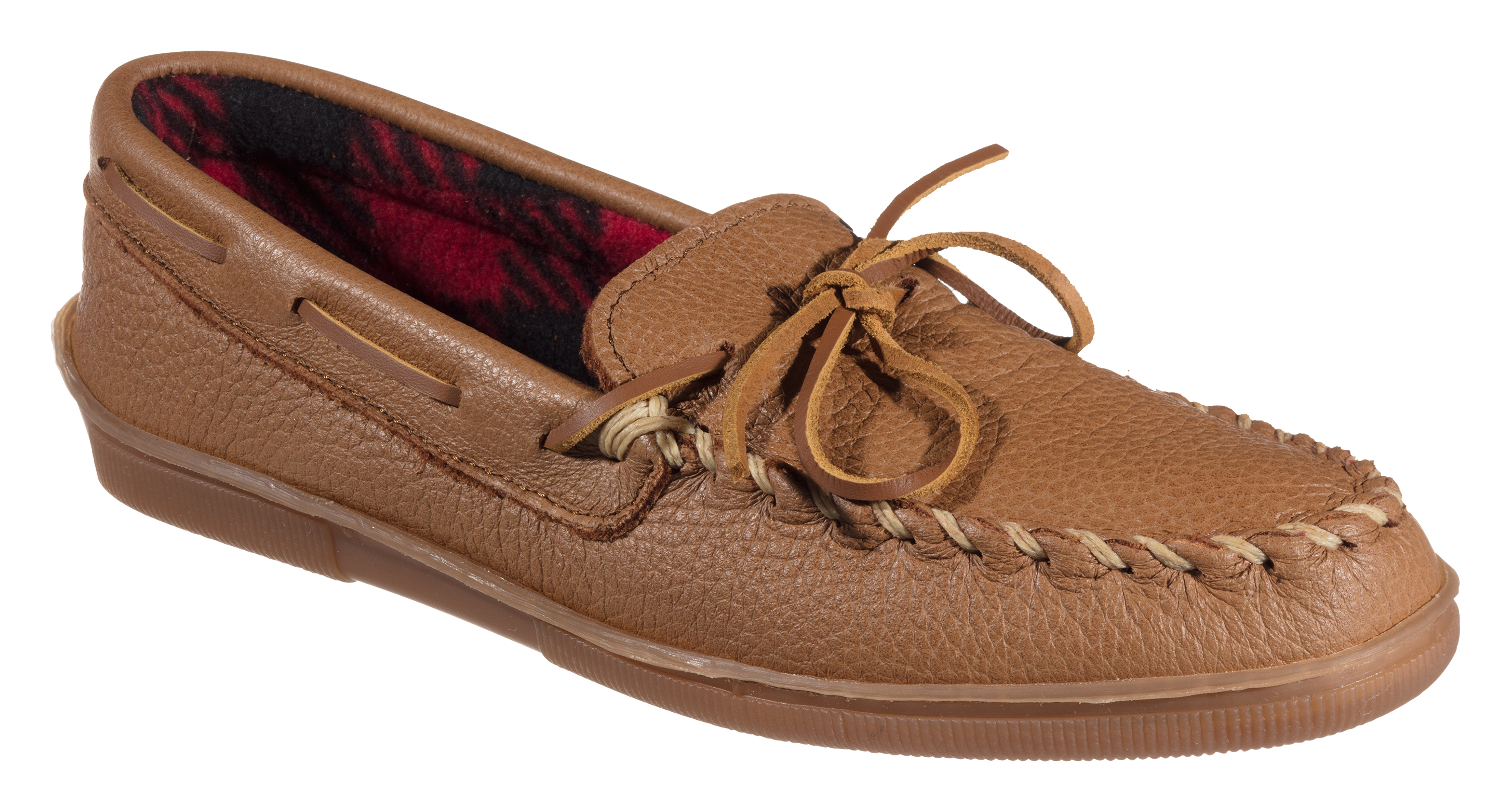 Minnetonka Moccasin Moosehide Fleece Moc Slip-On Shoes for Men - 14M
