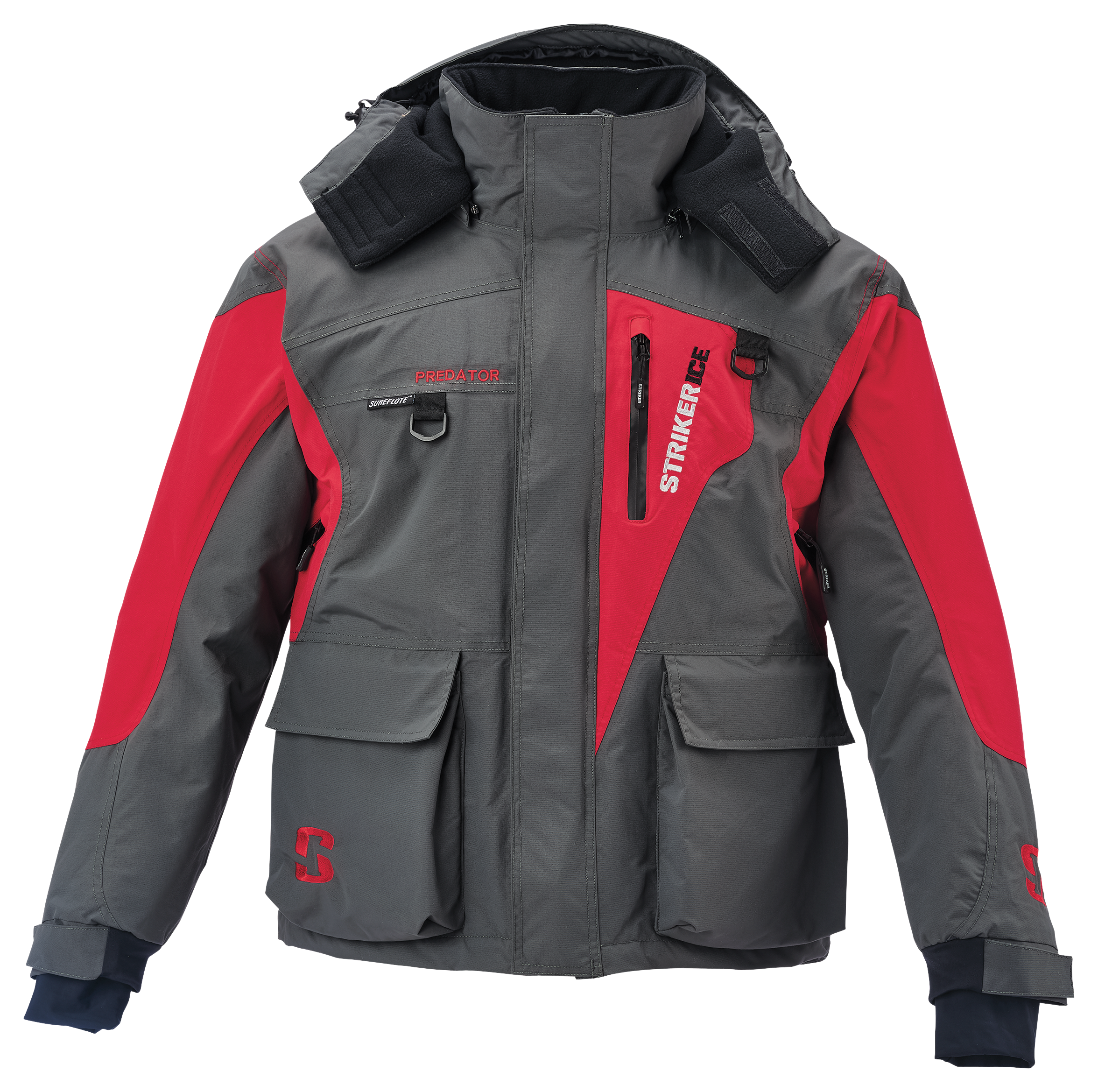 StrikerIce Predator Series Jacket - Gray/Red - M