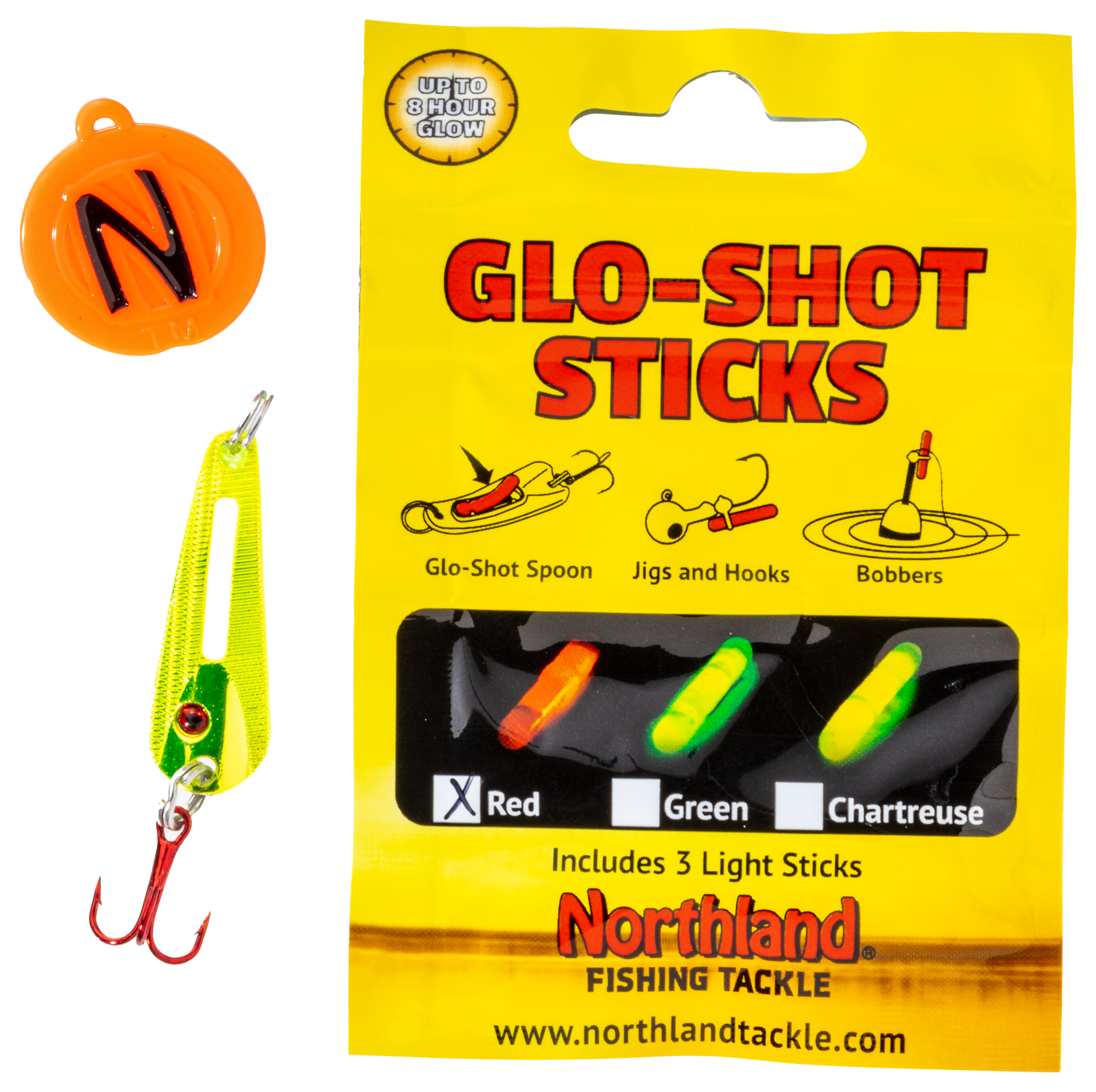 Northland Glo-Shot Spoon - 1/8 oz. - Metallic Chartreuse