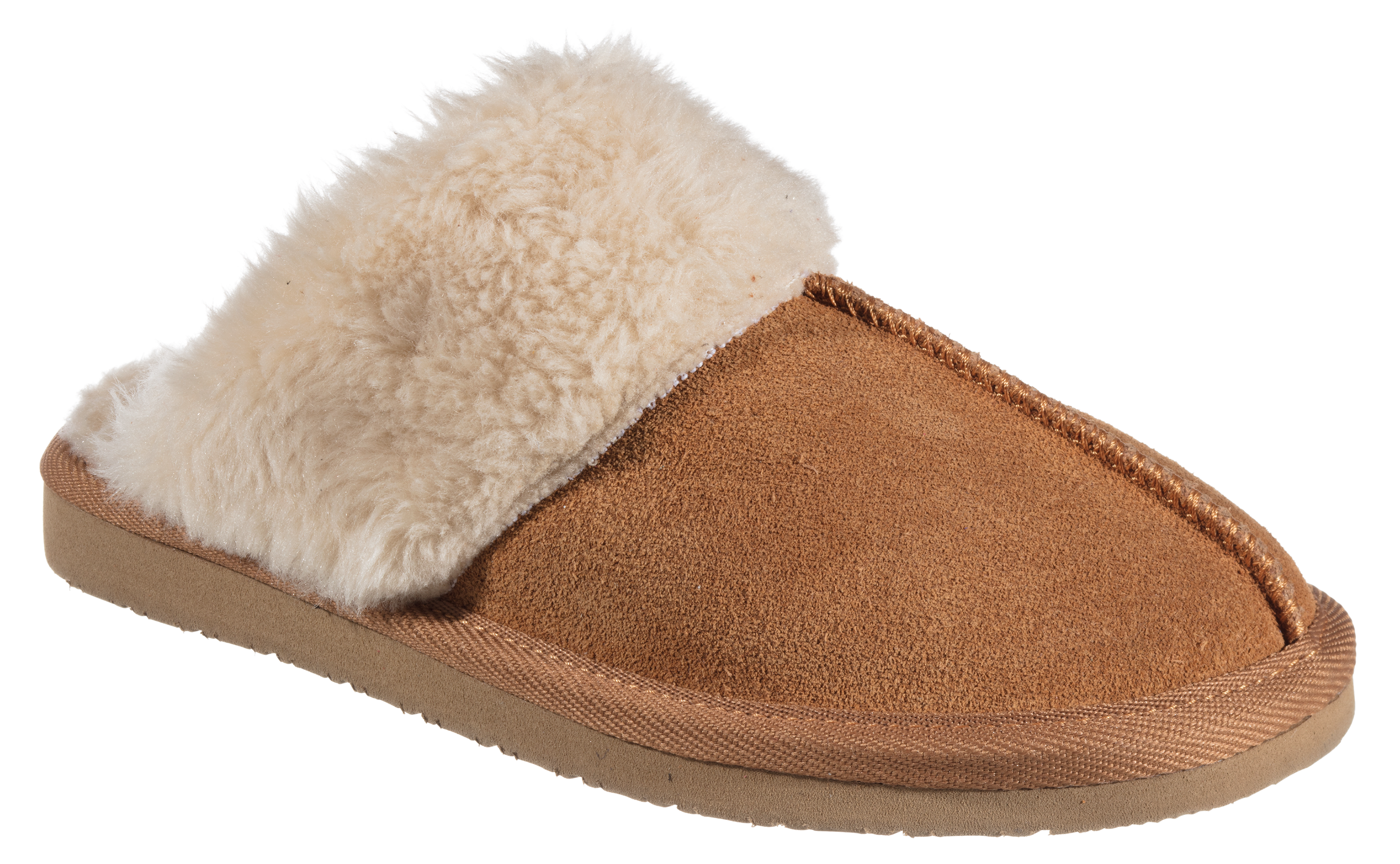 Minnetonka Moccasin Chesney Scuff Slippers for Ladies - Cinnamon - 5M