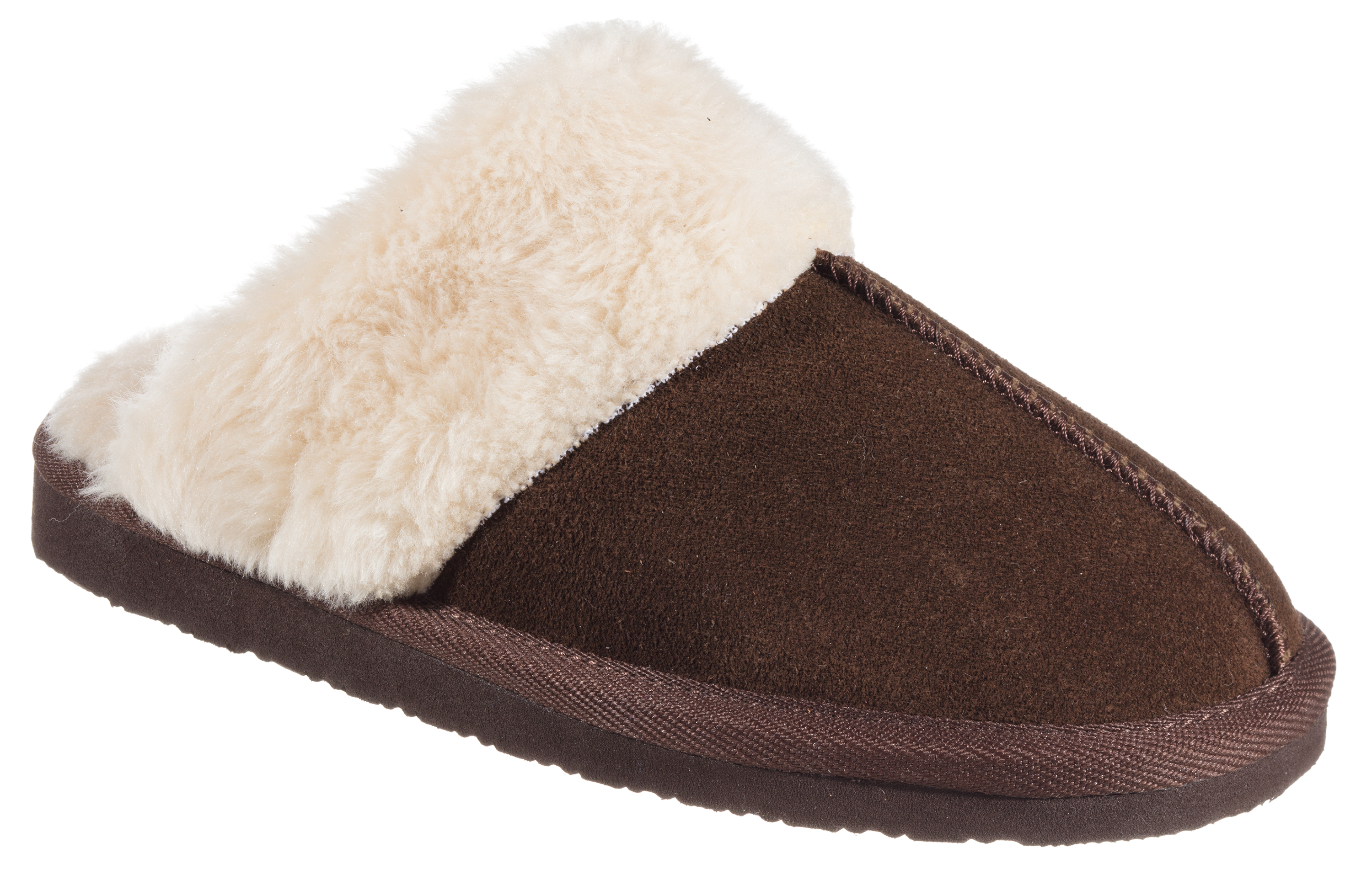 Minnetonka Moccasin Chesney Scuff Slippers for Ladies - Chocolate - 8M