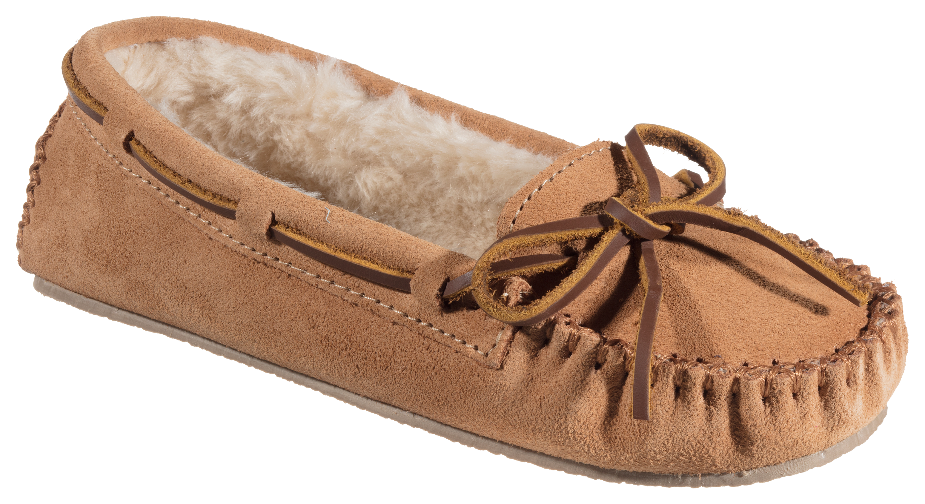 Minnetonka Moccasin Cally Moccasin Slippers for Ladies - Cinnamon - 7M