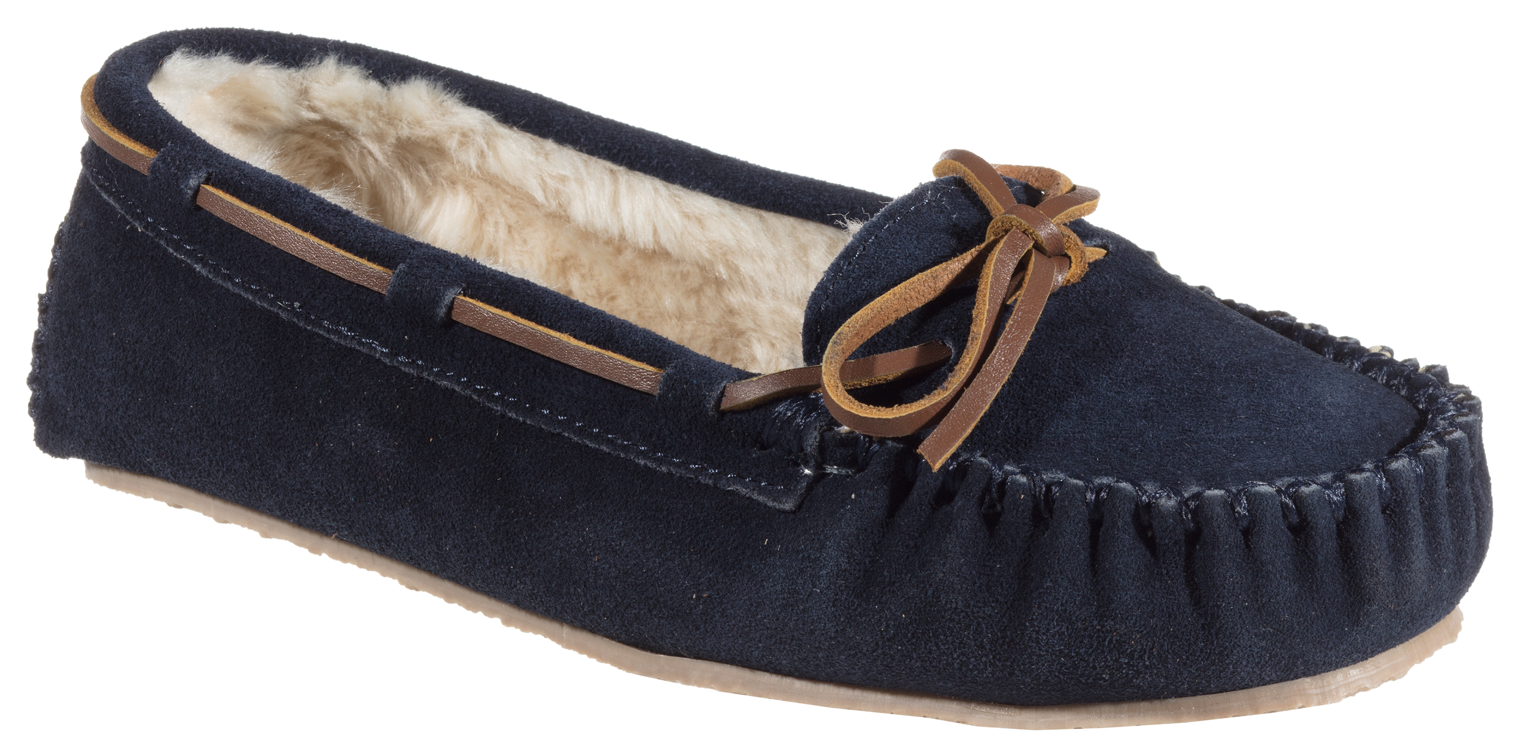Minnetonka Moccasin Cally Moccasin Slippers for Ladies - Dark Navy - 10M - 100018410-2418955 - Shoes Minnetonka Moccasin® Cally Moccasin Slippers for  sku 100018410-2418955