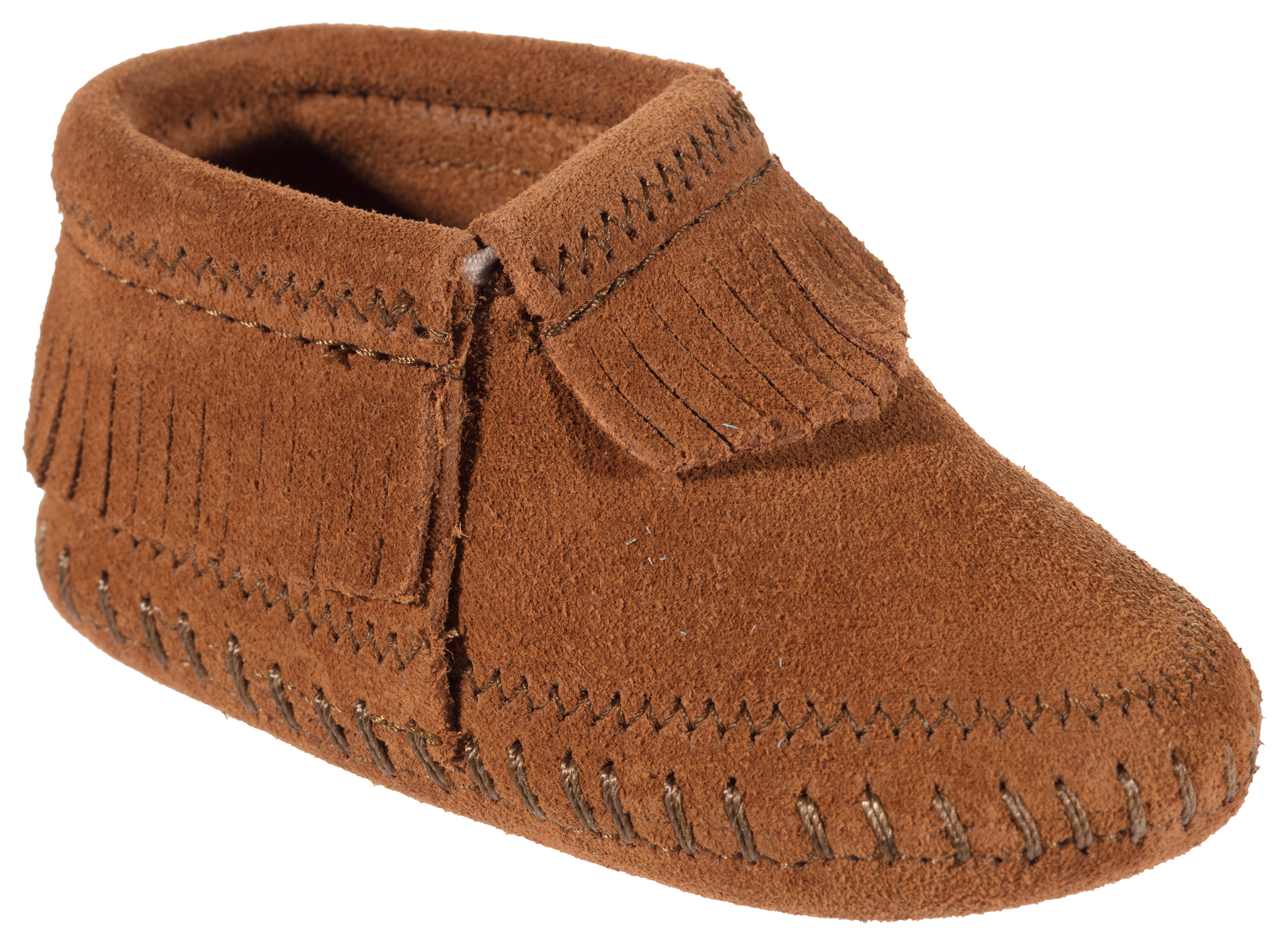 Minnetonka Moccasin Riley Booties - Brown - 0 Infant