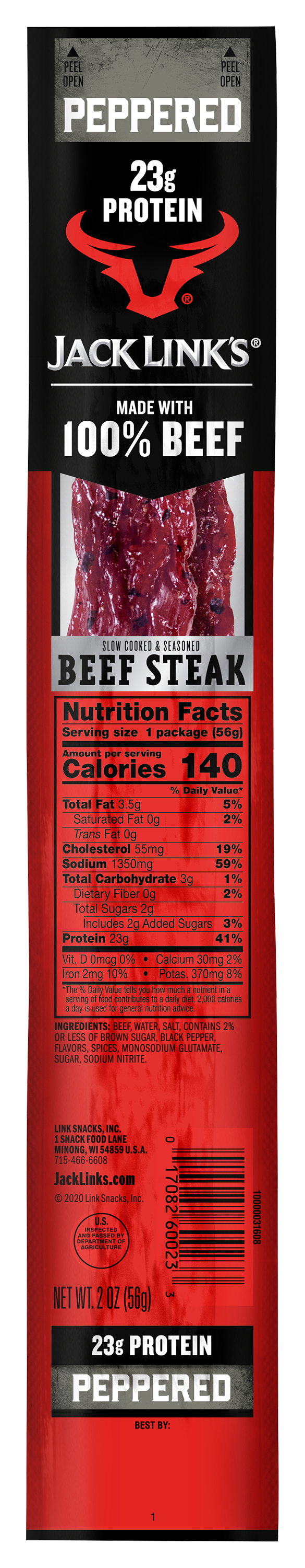 Jack Links Peppered Beef Steak - Single