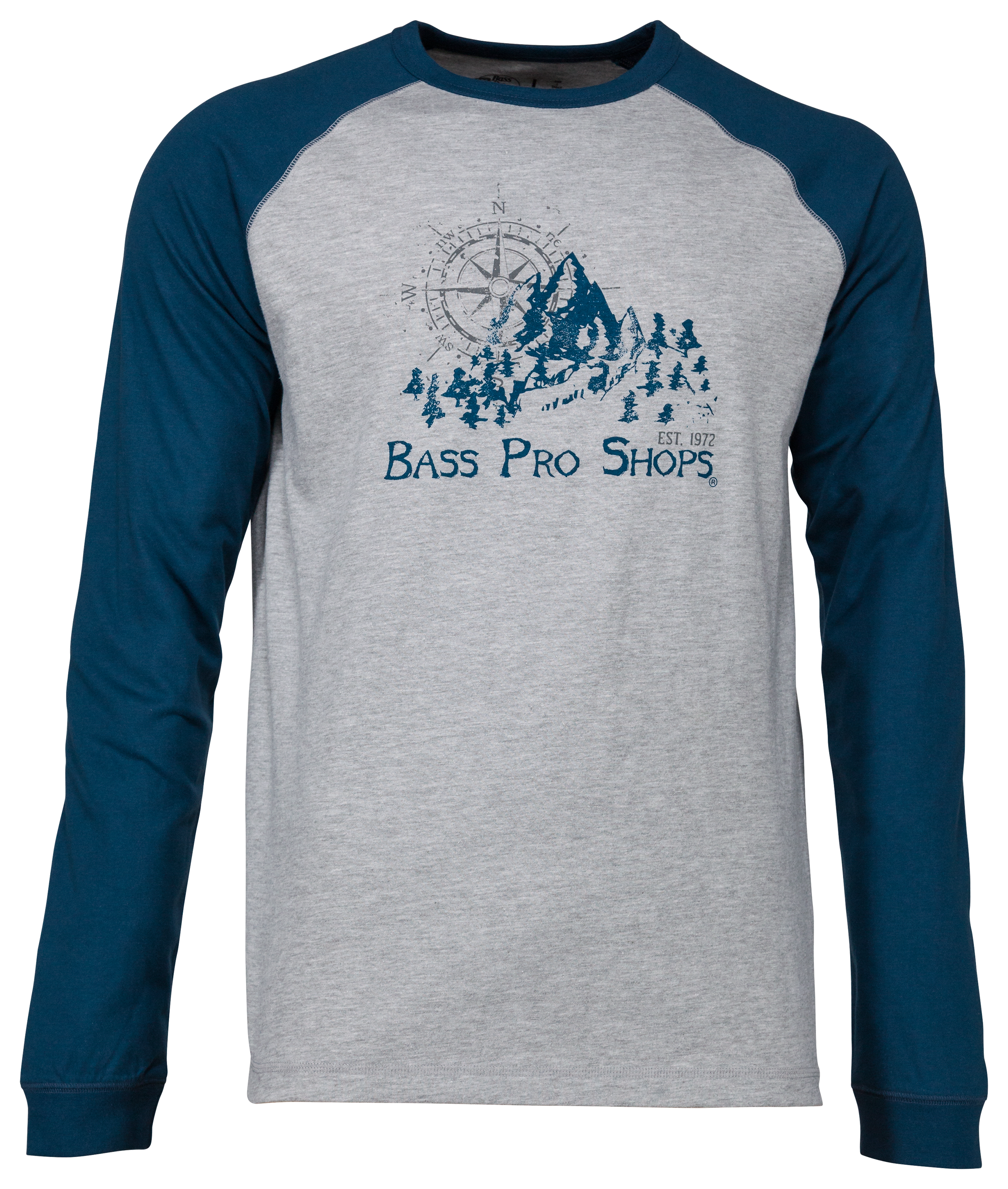 Bass Pro Shops Compass Rose Raglan Long-Sleeve T-Shirt for Men