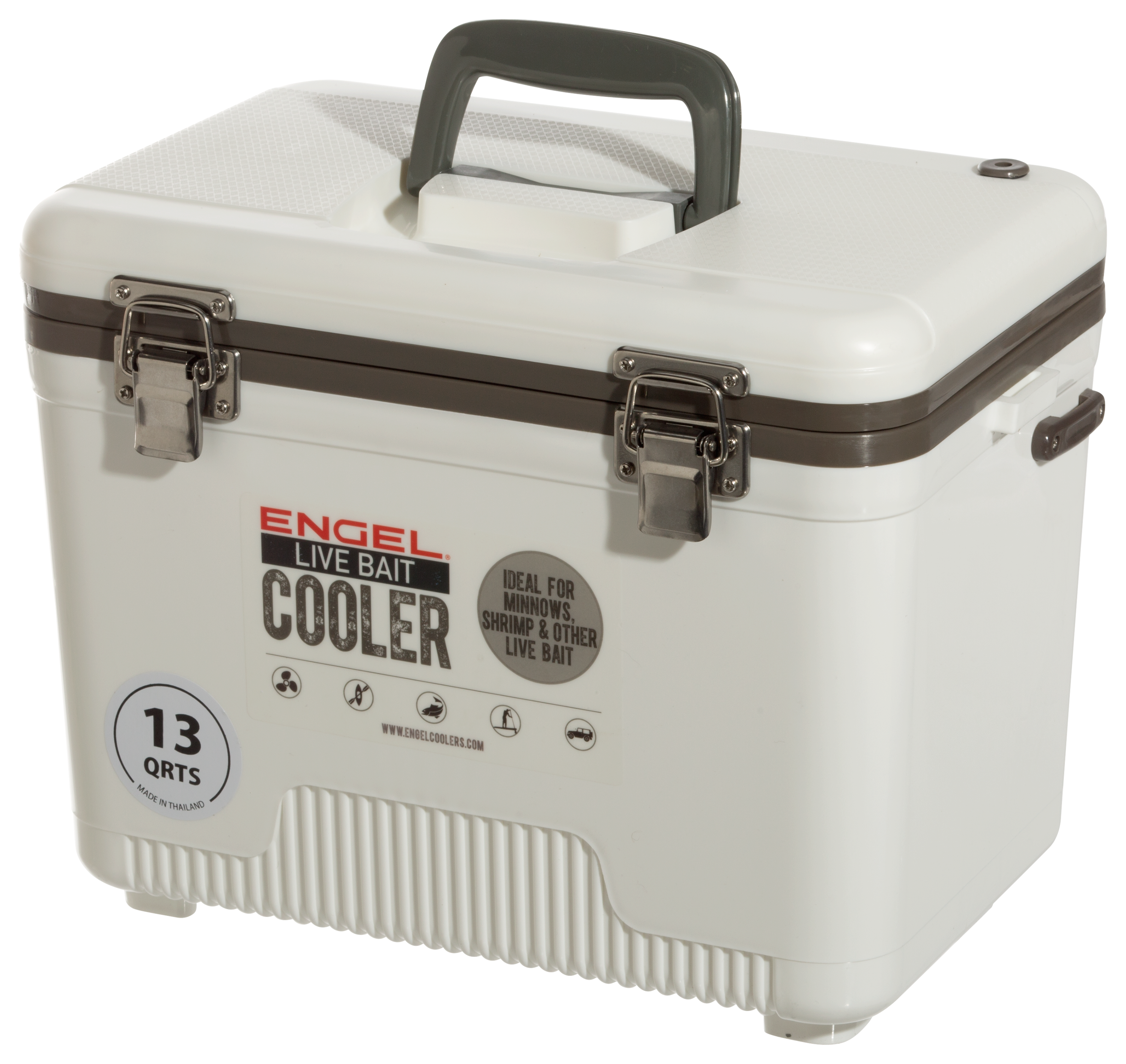Engel Live Bait Cooler with Engel Aerator - White - 13 quart