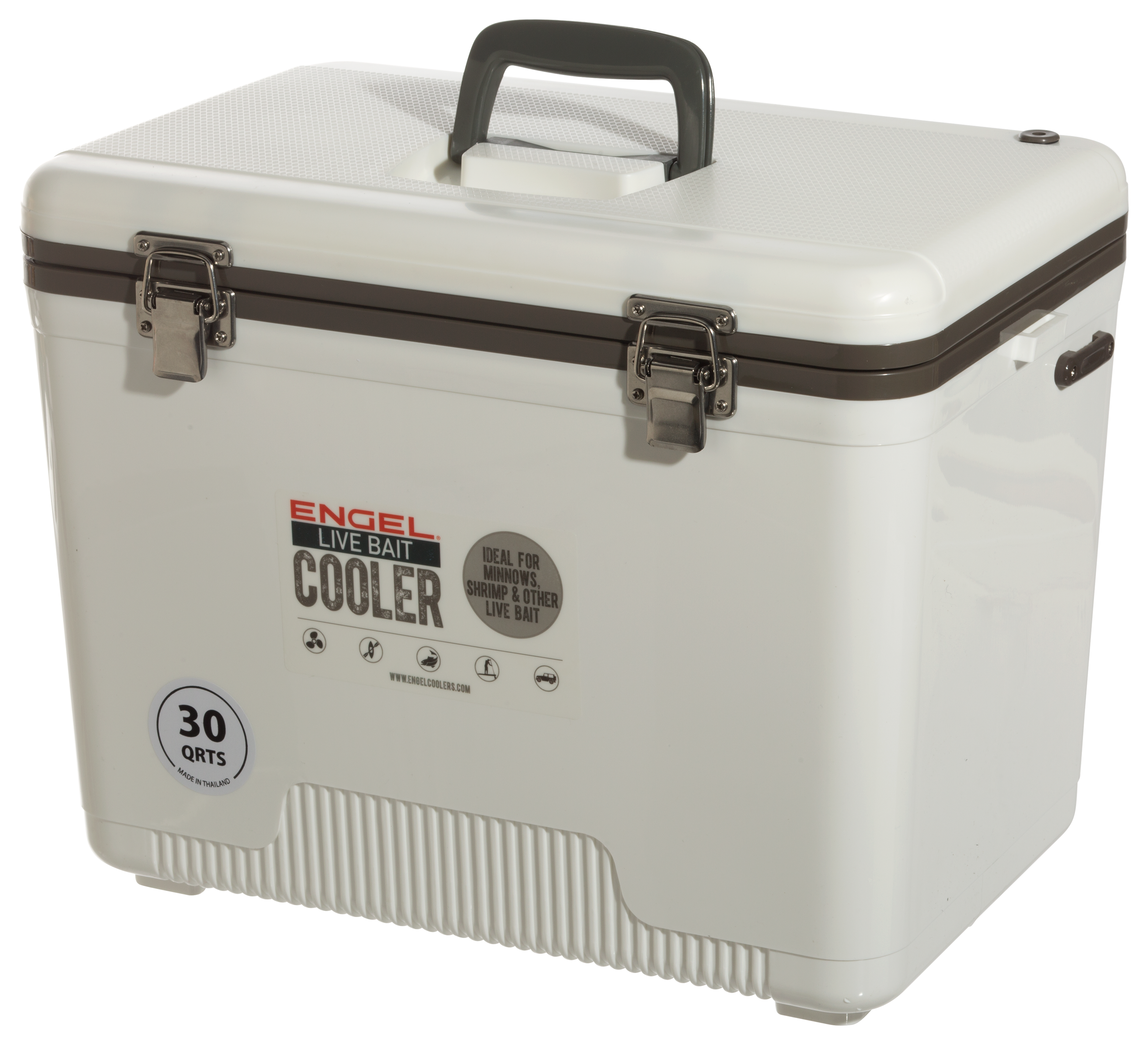 Engel Live Bait Cooler with Engel Aerator - White - 30 quart