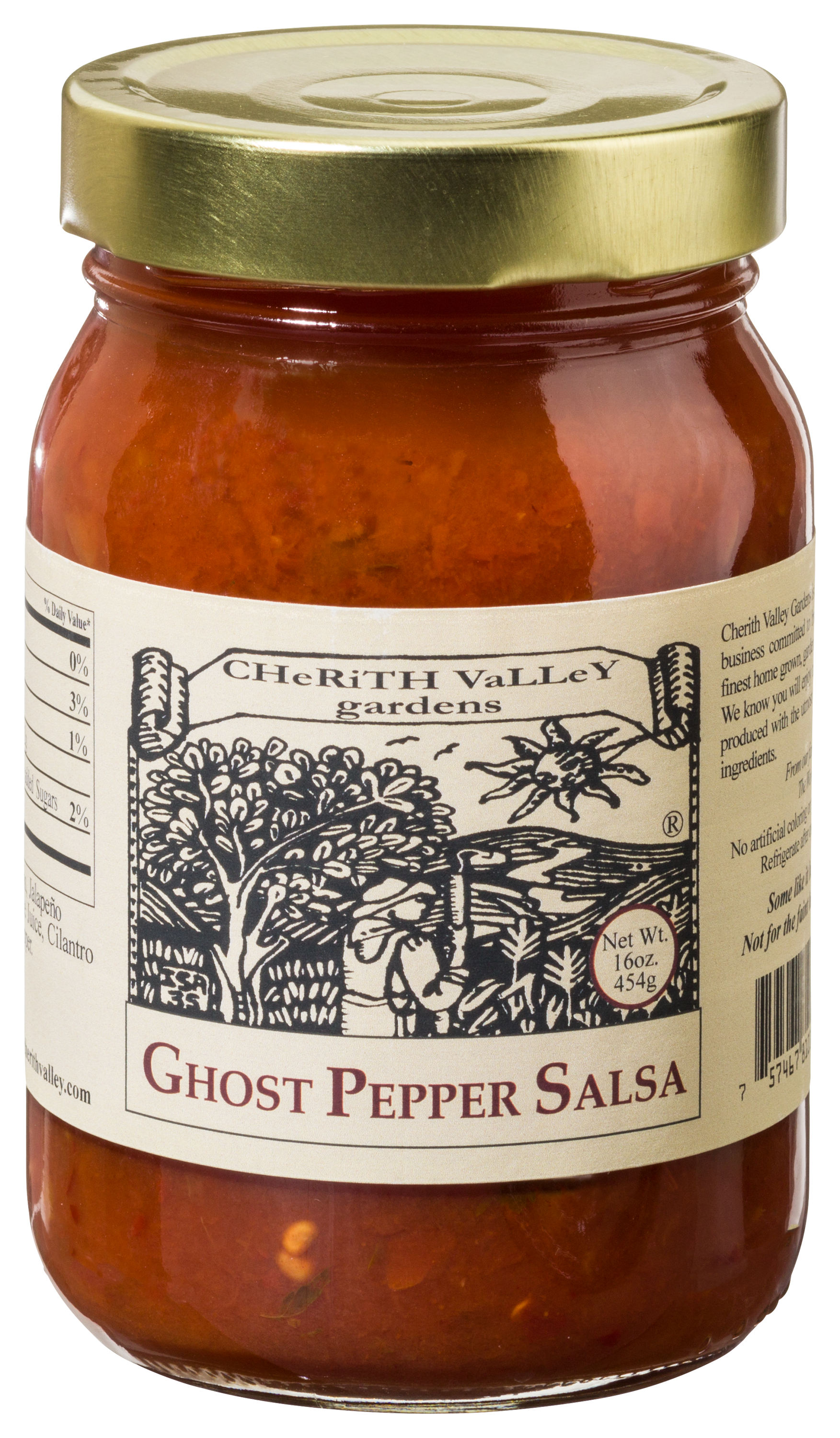 Cherith Valley Gardens Ghost Pepper Salsa - 16 oz