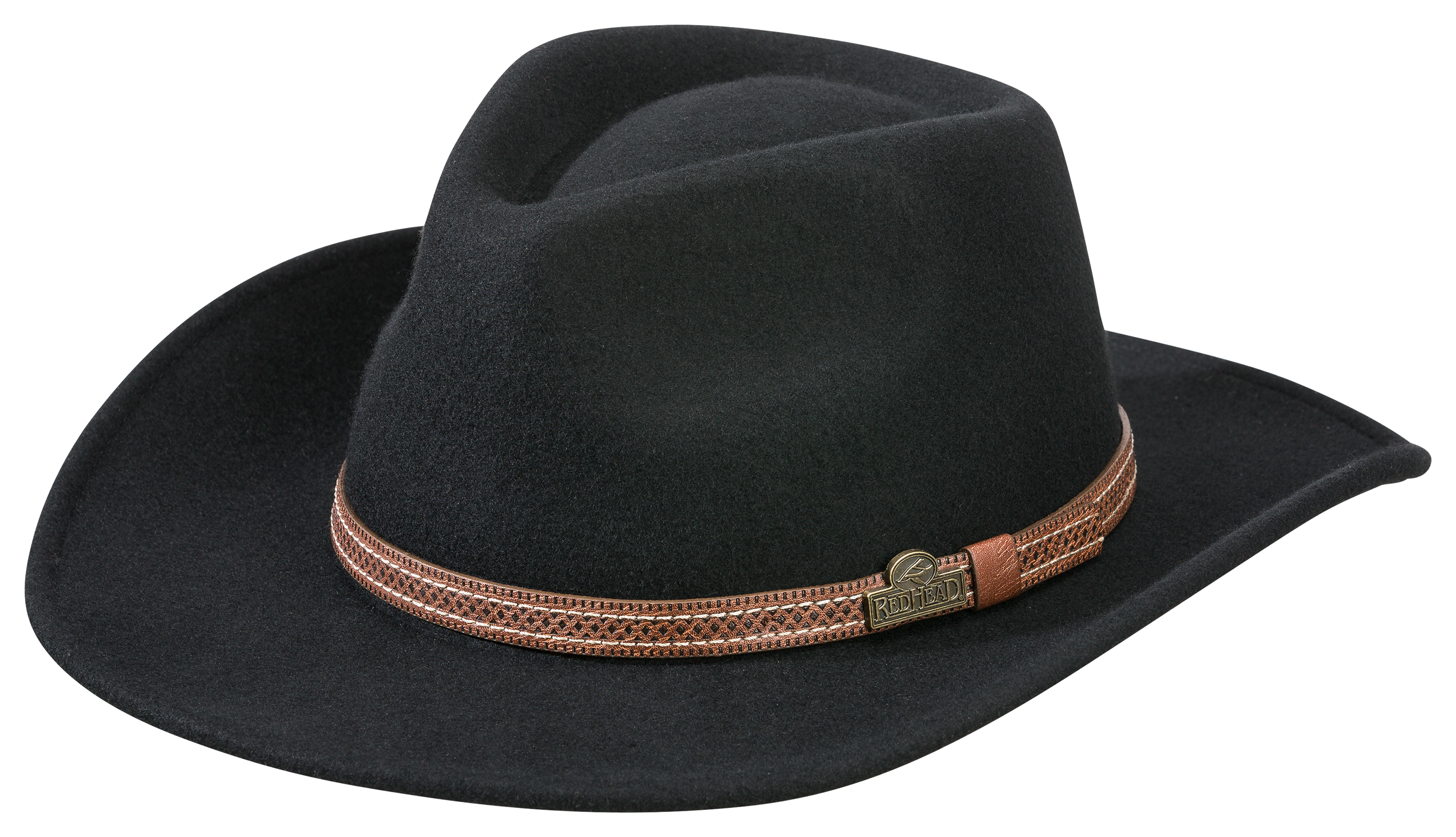 RedHead Western Felt Hat for Men - Black - XL