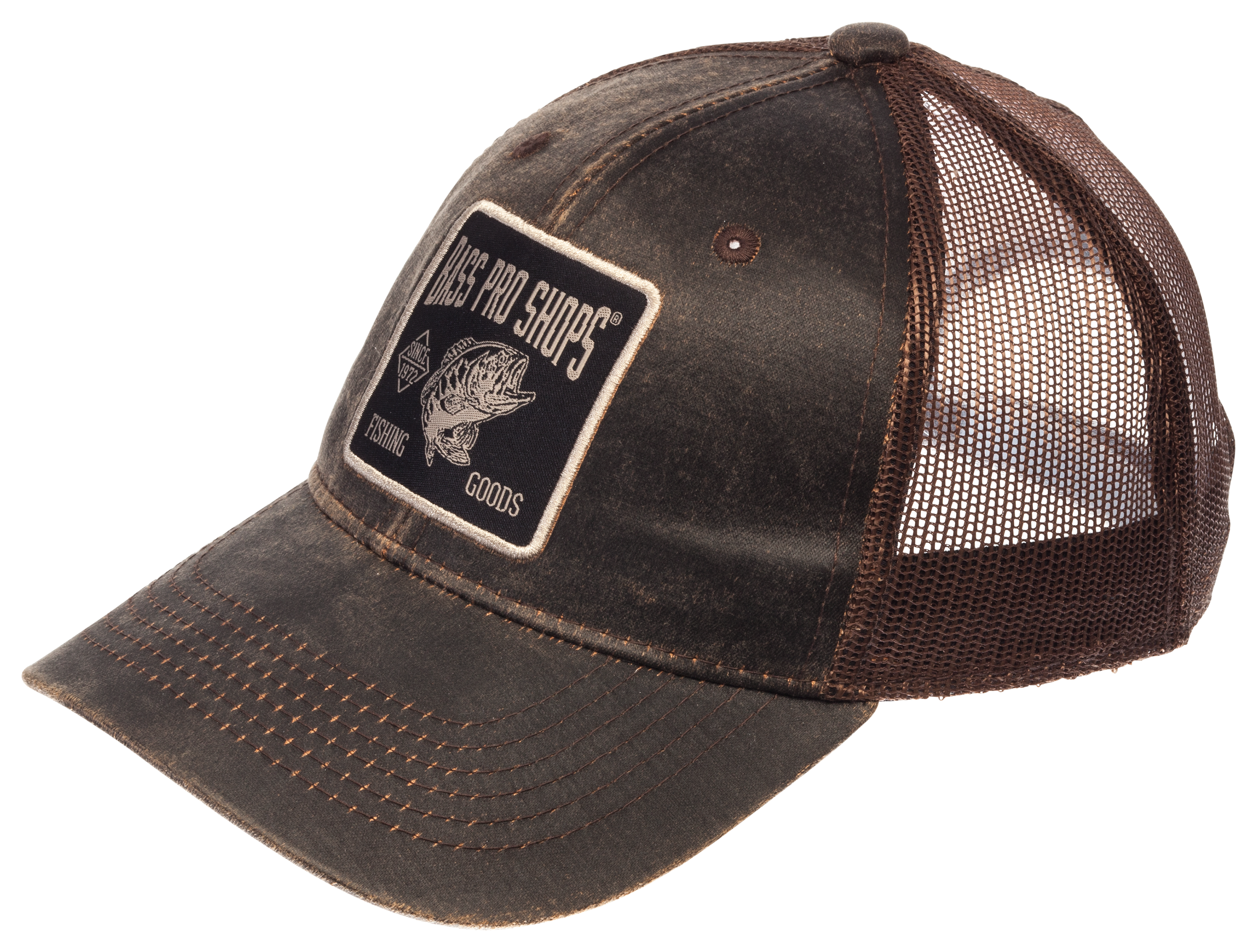 Bass Pro Shops Hat Embroidered or Silk screen Logo Mesh Fishing Trucker Cap