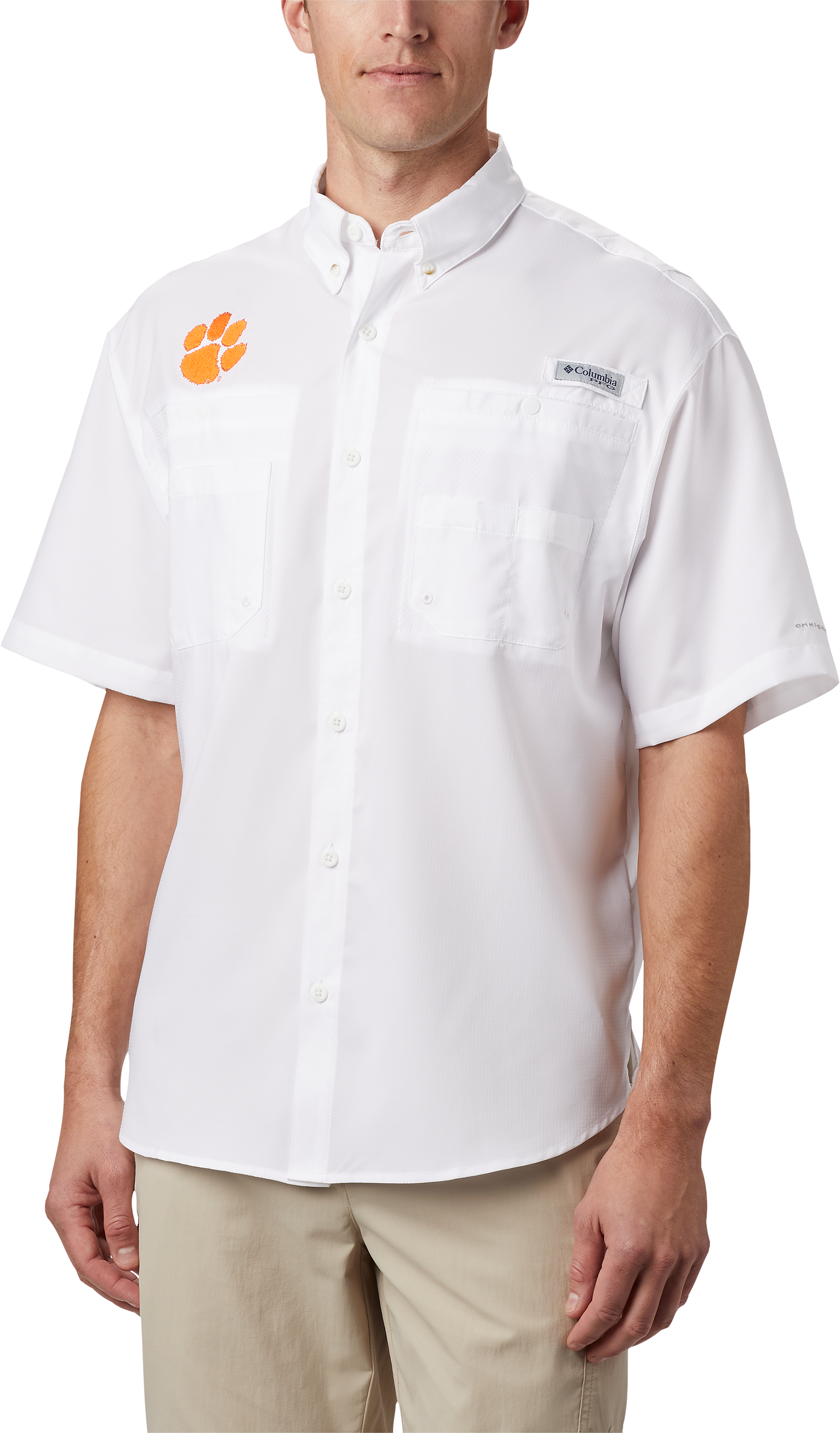 Columbia College Big & Tall Auburn Tigers Collegiate Tamiami™ II Short  Sleeve Shirt