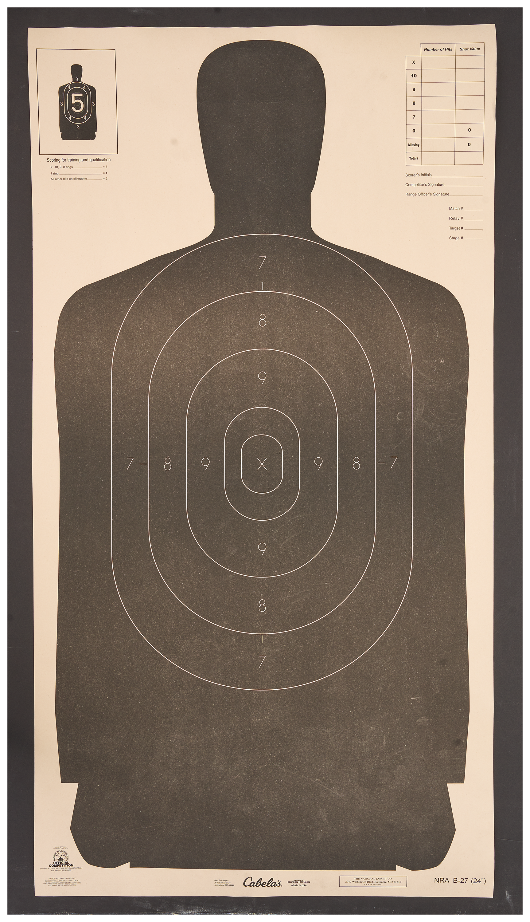 Cabela's NRD 50-Yard Silhouette Target