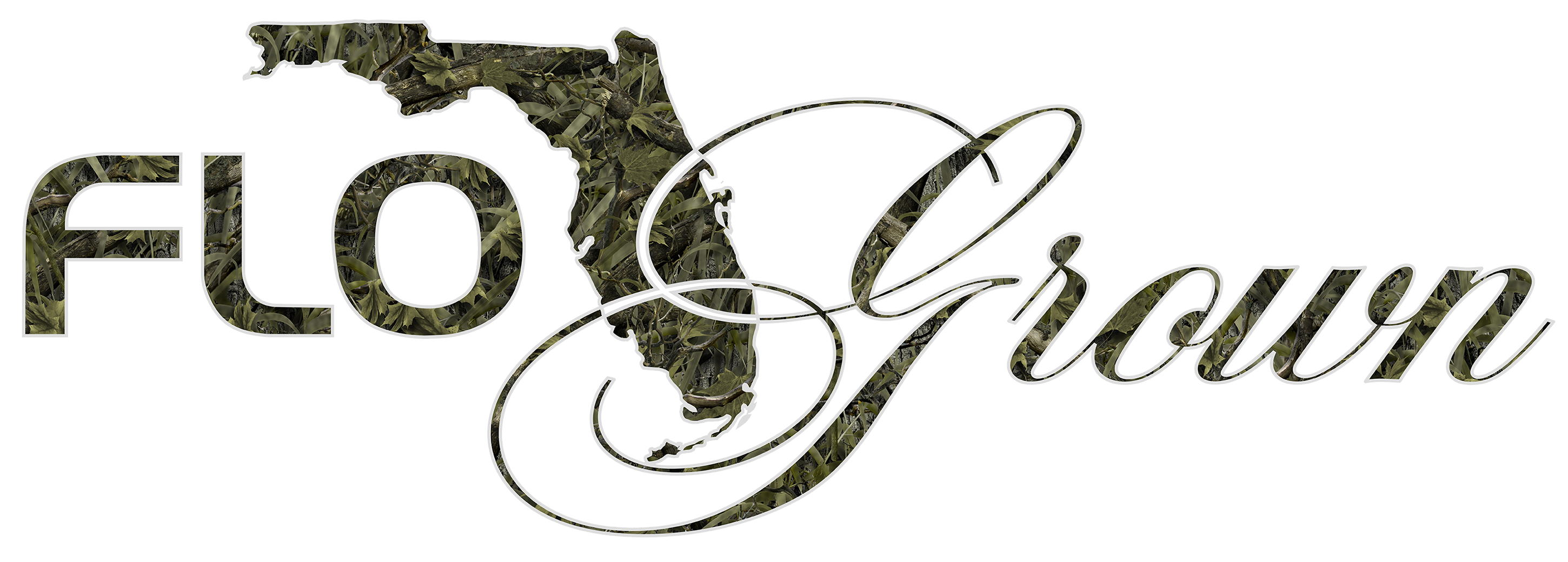 FloGrown Camo Script Logo Vinyl Decal - 100032148-2432122 - Decor Showcase your Florida pride with the FloGrown Camo sku 100032148-2432122
