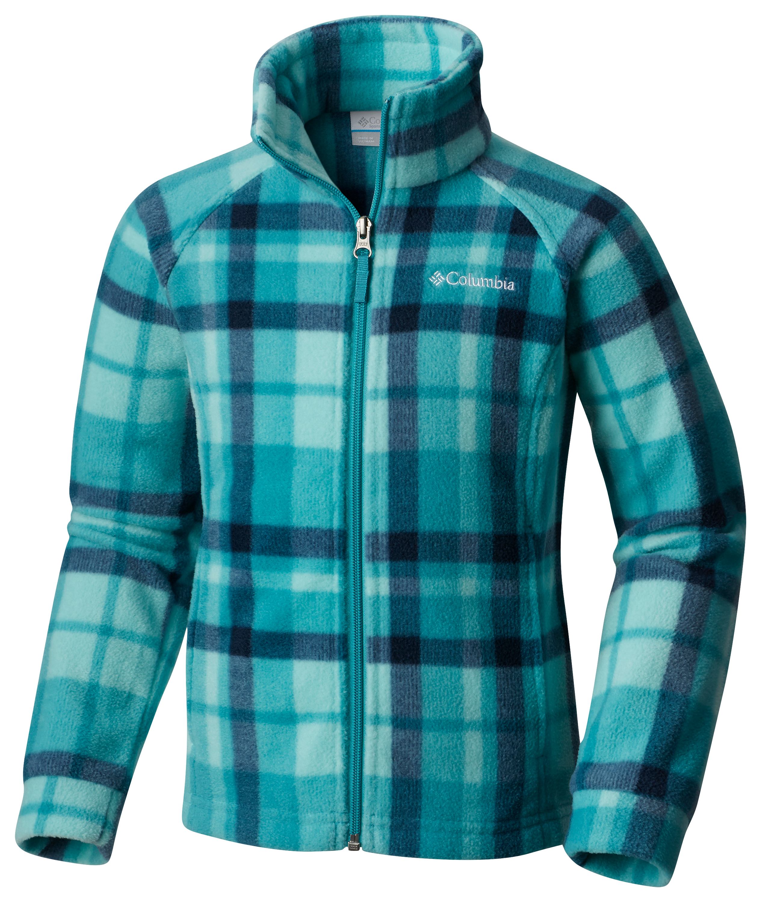 Columbia Benton Springs II Printed Fleece Jacket for Kids - Pacific Rim Plaid - M product image