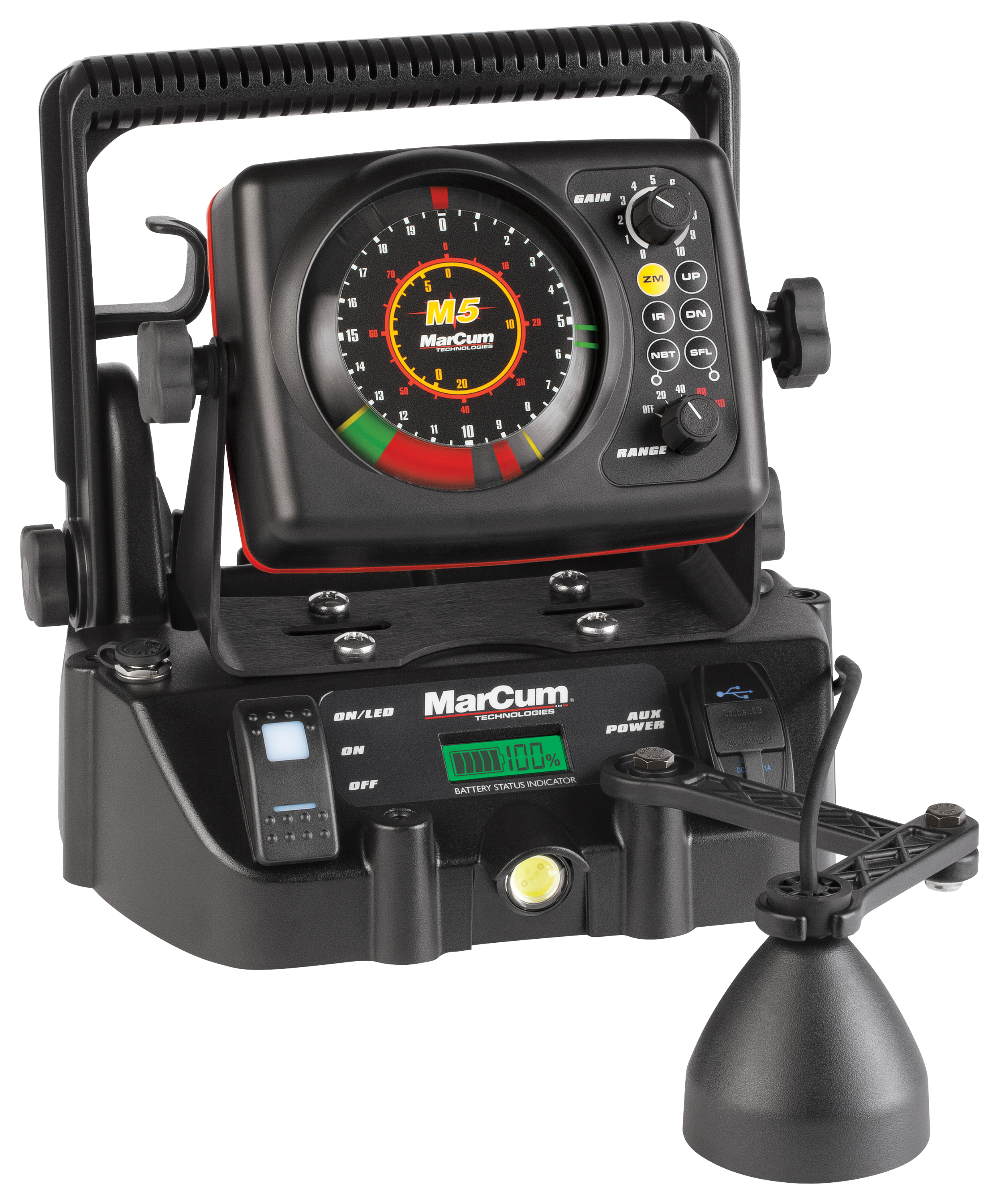 Marcum M5 Flasher Lithium Combo System Sonar Fishfinder