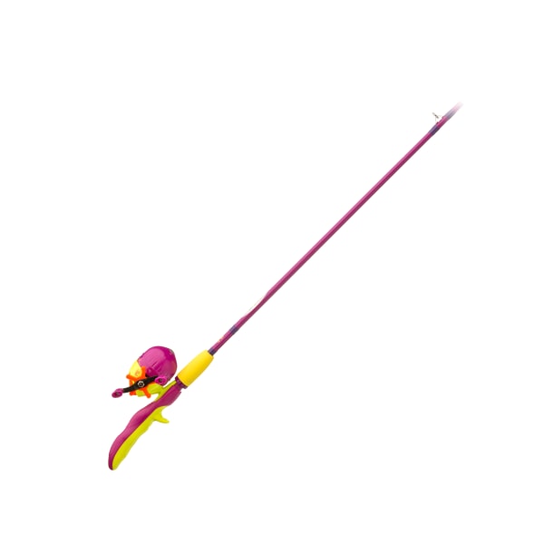 Bass Pro Shops Fish Stiks Spincast Rod and Reel Combo - Purple Yellow
