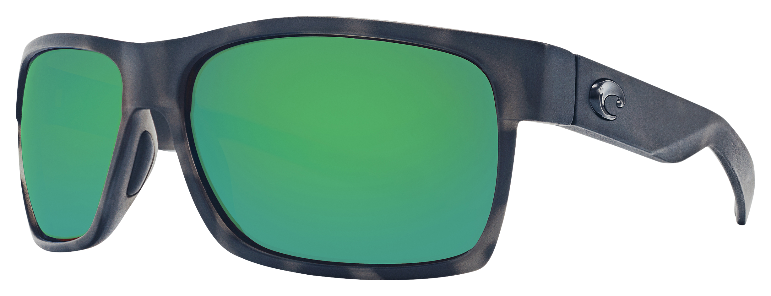 Image of Costa Del Mar OCEARCH Half Moon 580G Glass Polarized Sunglasses - Tiger Shark/Green Mirror - Medium