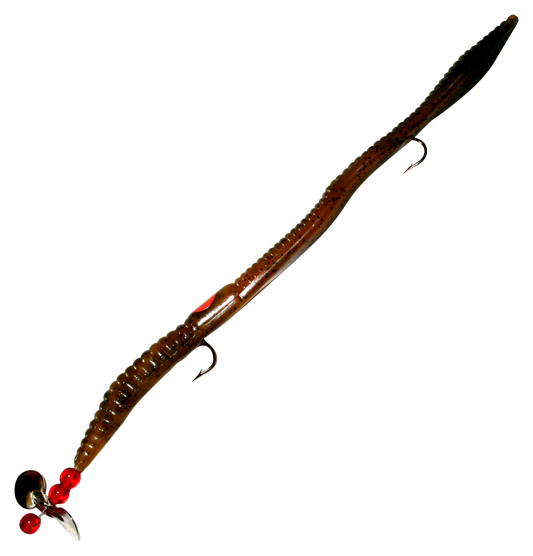 Stopper Lures Rigged Rival Sidewinder Worm - 6 - Natural