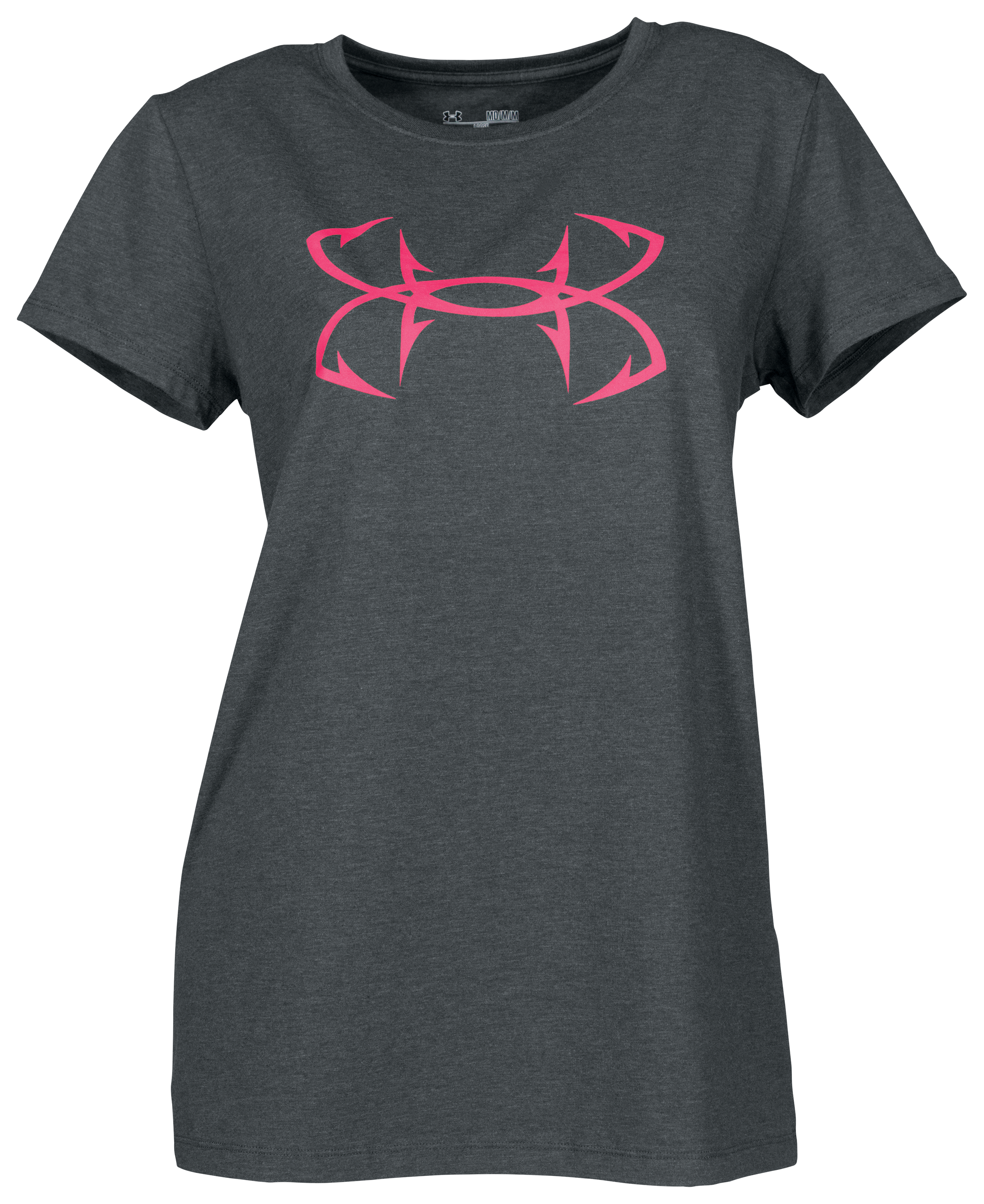 Under Armour Women's Fish Hook Logo T-Shirt - Blue, SM