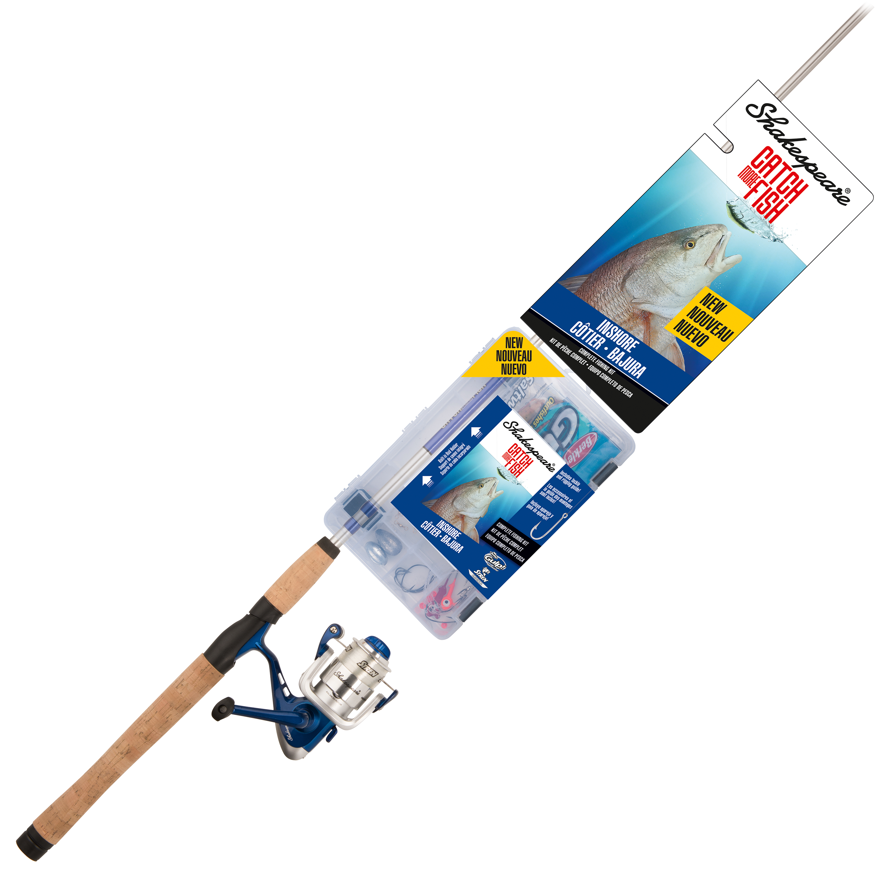 Shakespeare Catch More Fish Inshore Spinning Rod and Reel Combo - Model CMF2INSHORE
