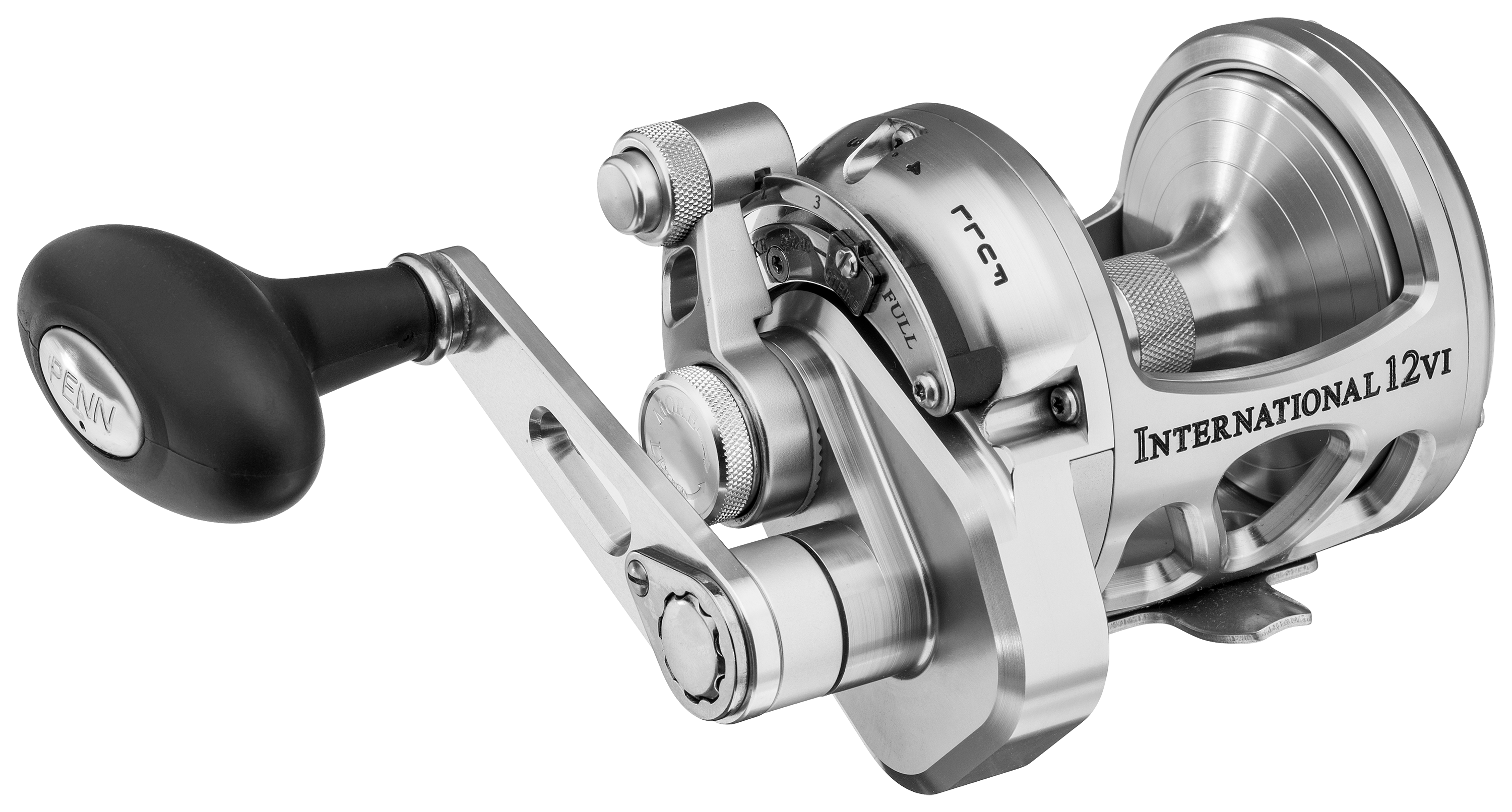 PENN International VI Silver ?Single-Speed Lever Drag Reel - Model INT12VIS