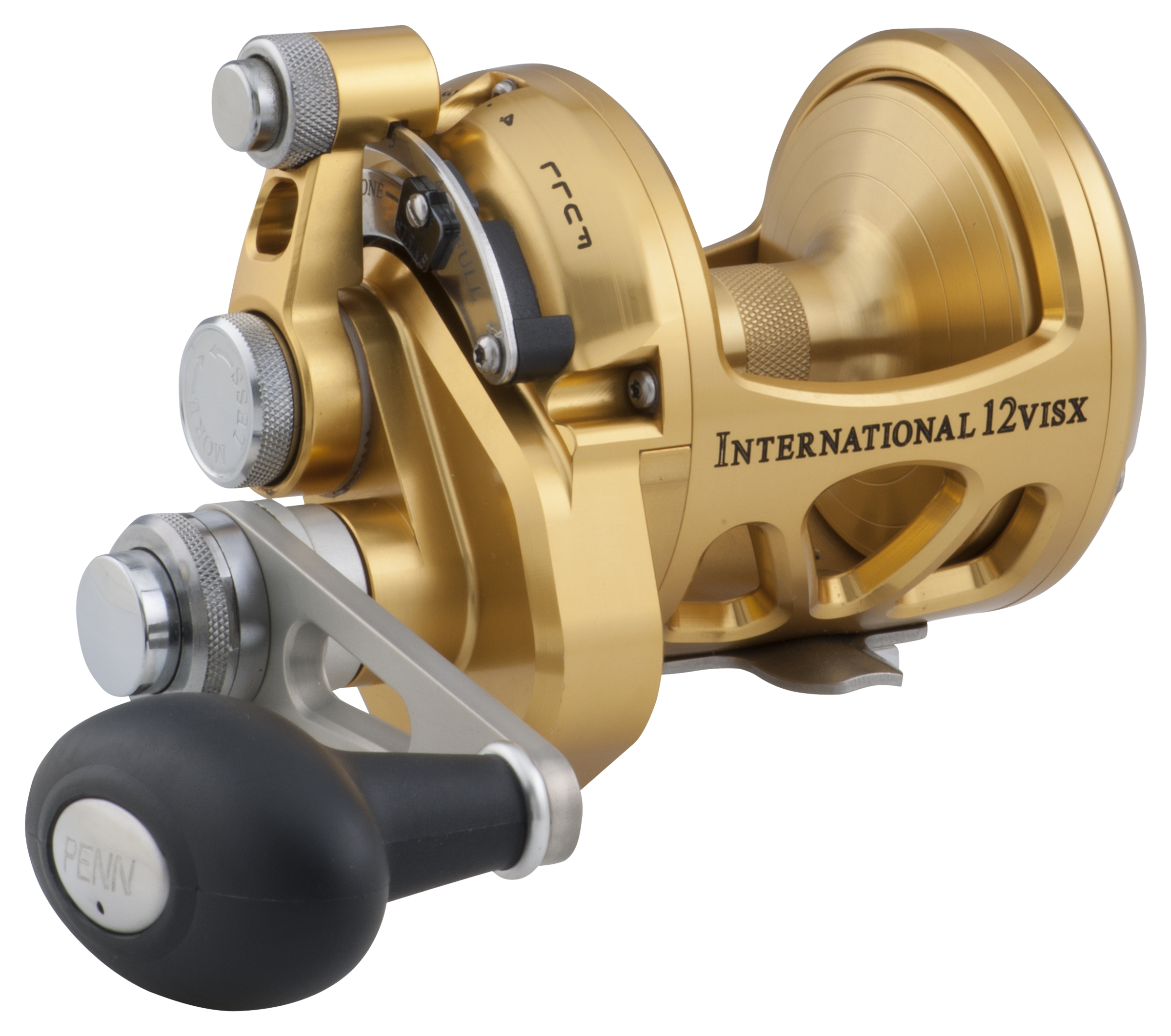 Image of PENN International VISX Gold Two-Speed Lever Drag Reel - 5.1:1/1.8:1 - 12/1030